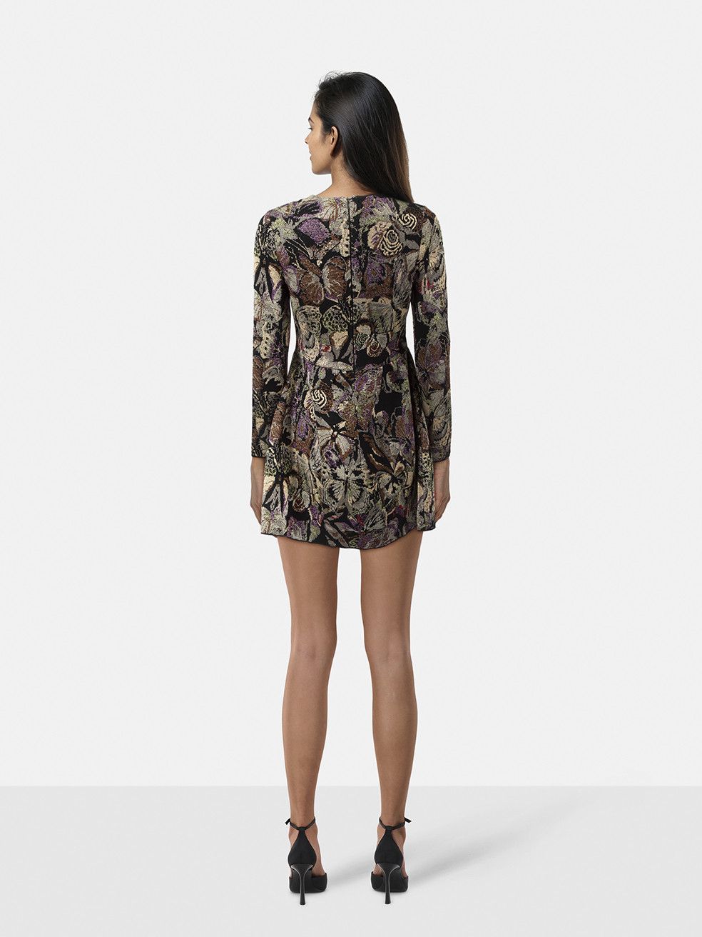Valentino Metallic Floral Knit Dress Size S / US 4 / IT 40 - 2 Thumbnail
