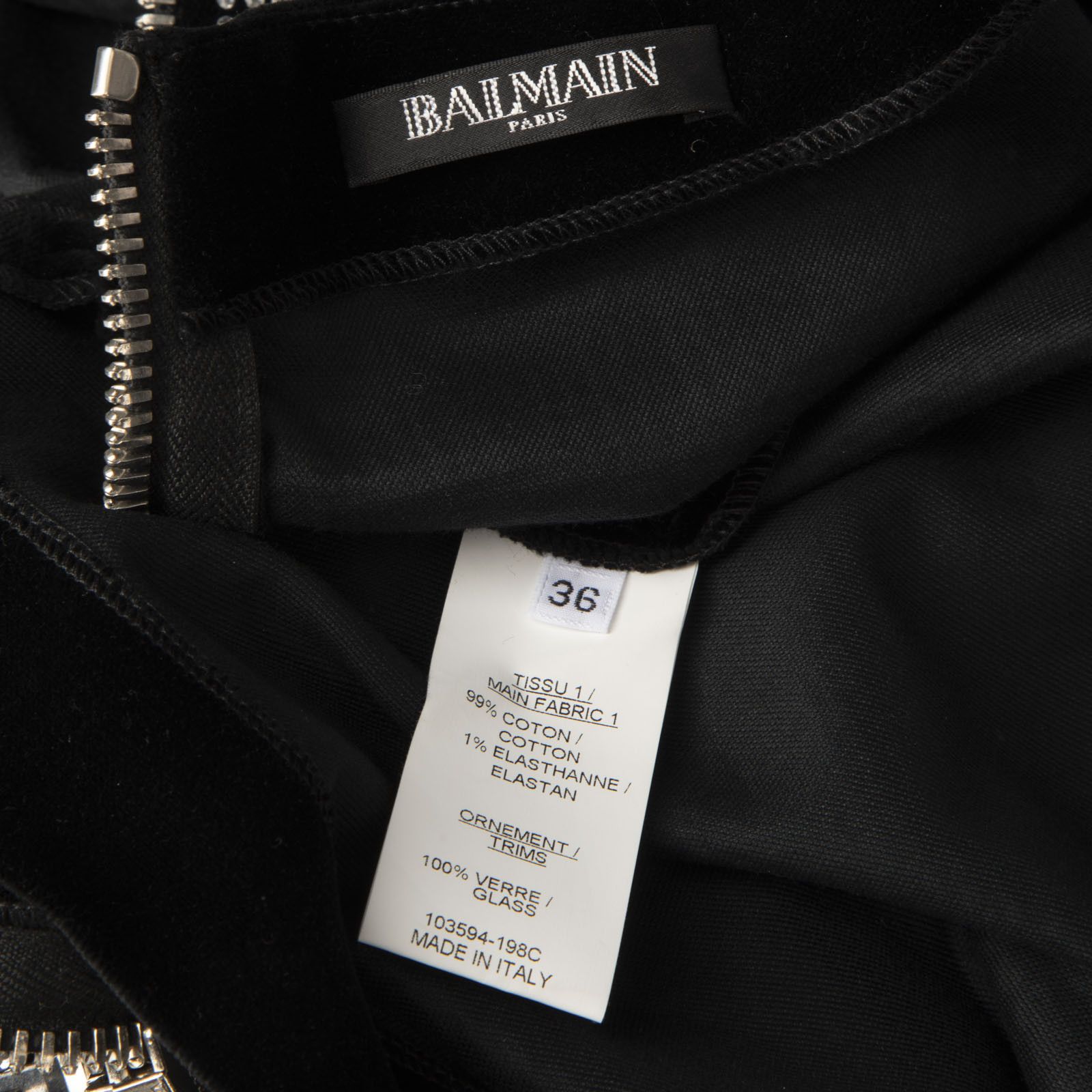 Balmain Silver Rhinestone Striped Mini Dress Size XS / US 0-2 / IT 36-38 - 4 Thumbnail