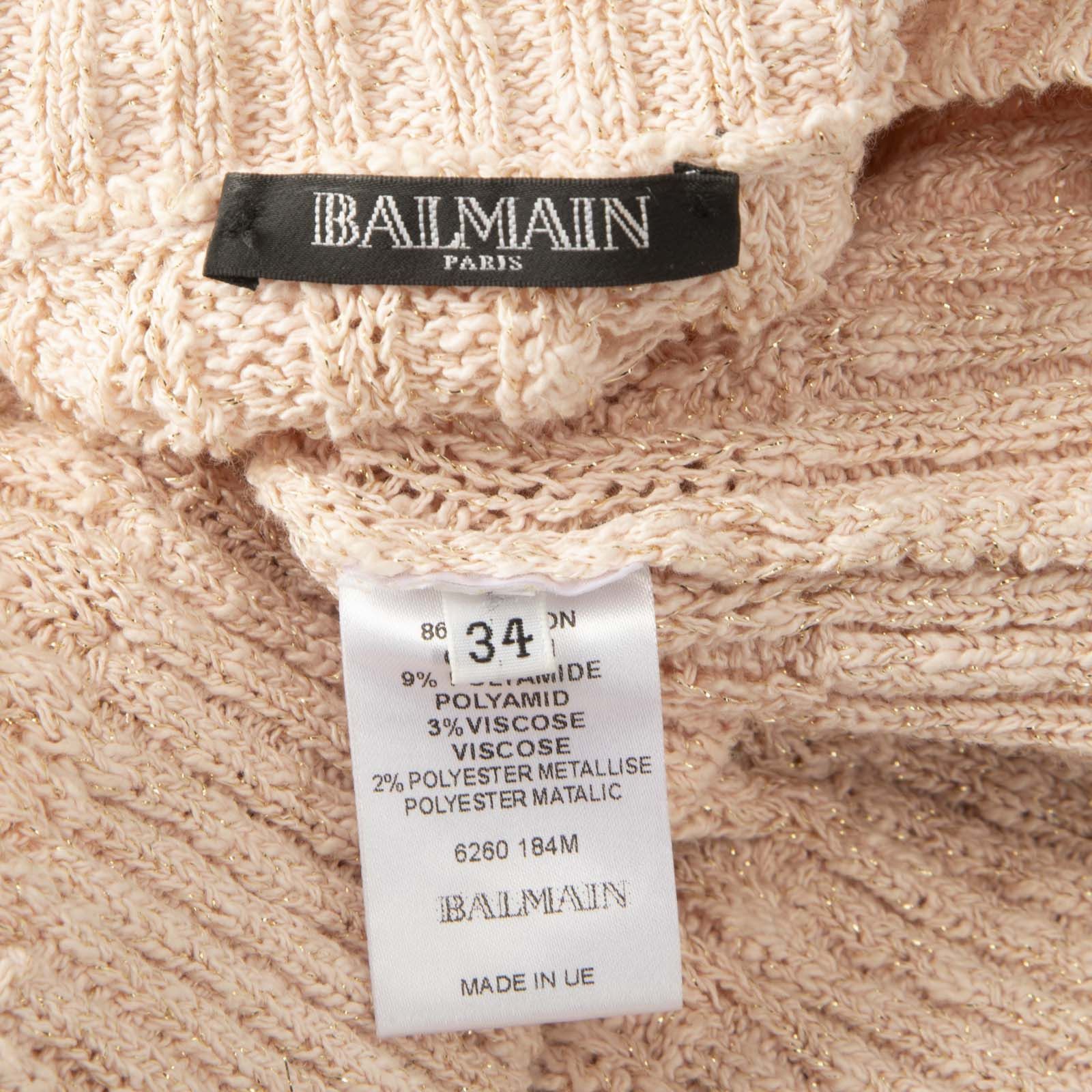 Balmain Pink Sheer Long Sleeve Sweater Size XS / US 0-2 / IT 36-38 - 4 Thumbnail