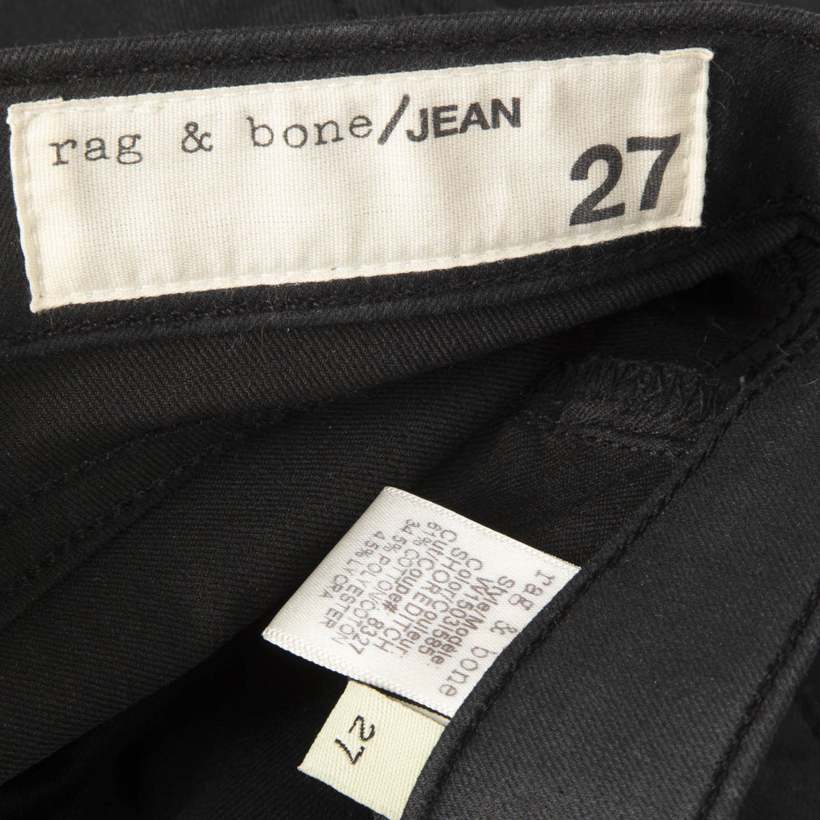 Rag & Bone Black Lightweight Denim Leggings Size 28" / US 6 / IT 42 - 4 Thumbnail