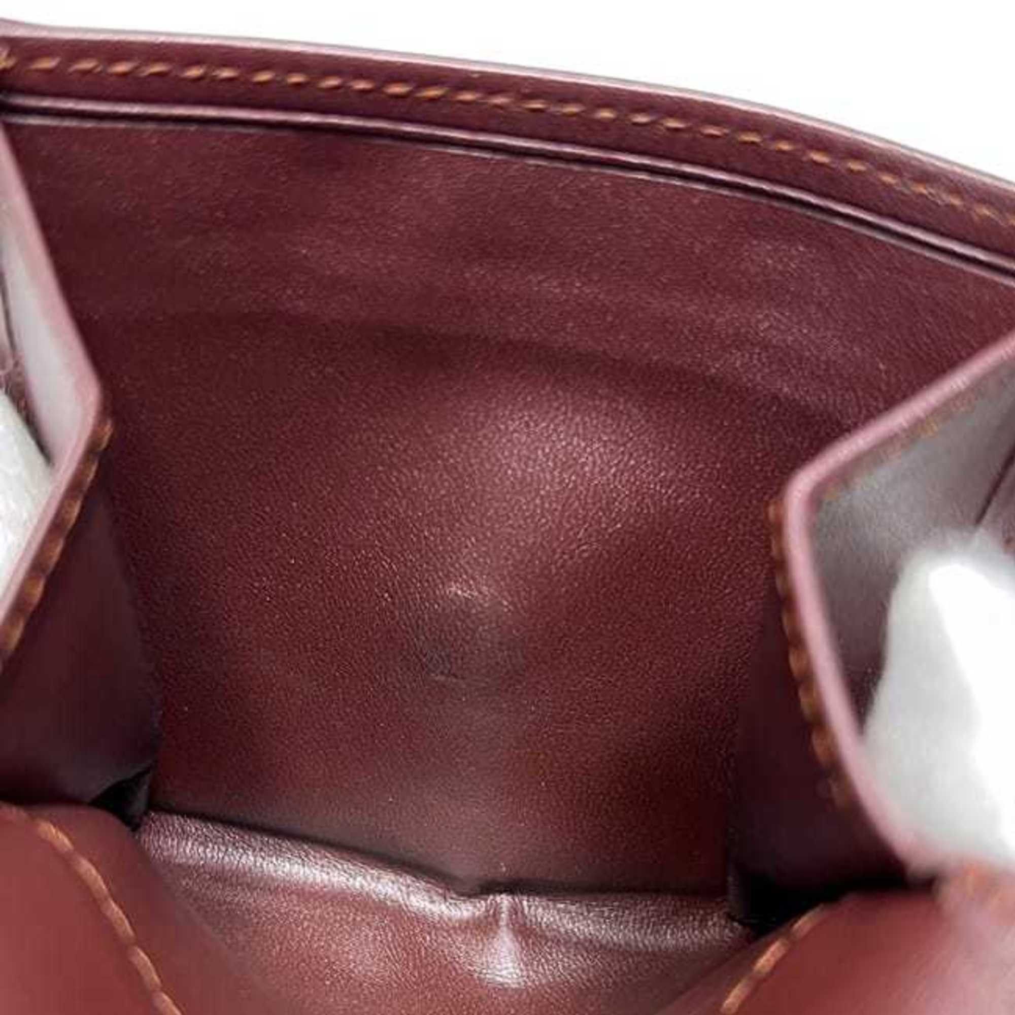 Cartier Cartier coin case ec-24813 Bordeaux Must purse leather wallet mini red wine compact for men and women Size ONE SIZE - 5 Thumbnail