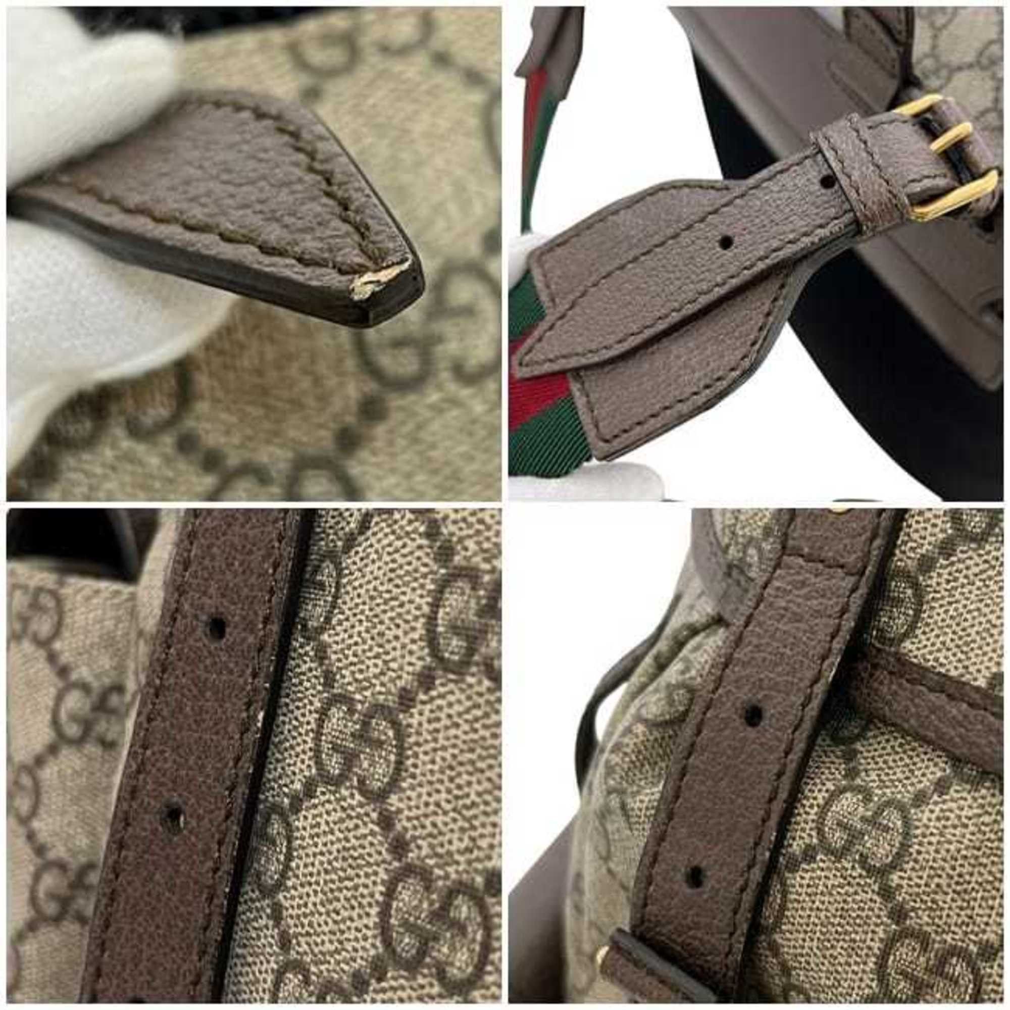 Gucci Gucci Backpack ec-24860 Beige Brown GG Supreme Sherry 460029 PVC Leather 001998 GUCCI Flap Line Women's and Men's Size ONE SIZE - 9 Thumbnail