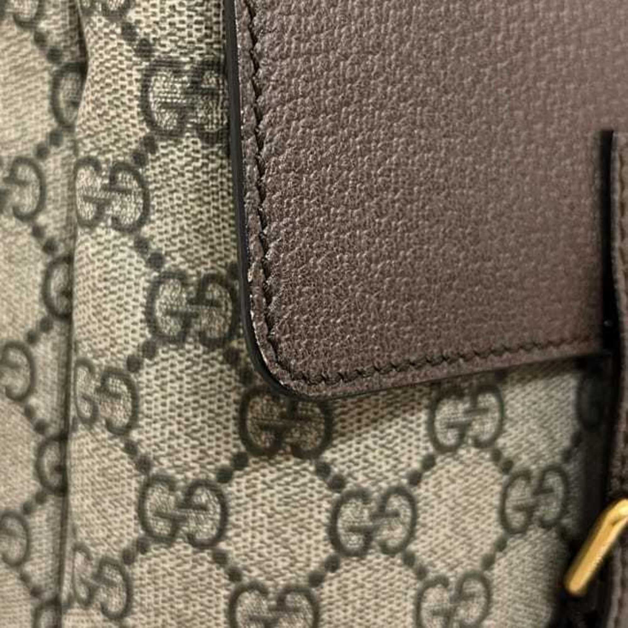 Gucci Gucci Backpack ec-24860 Beige Brown GG Supreme Sherry 460029 PVC Leather 001998 GUCCI Flap Line Women's and Men's Size ONE SIZE - 10 Thumbnail