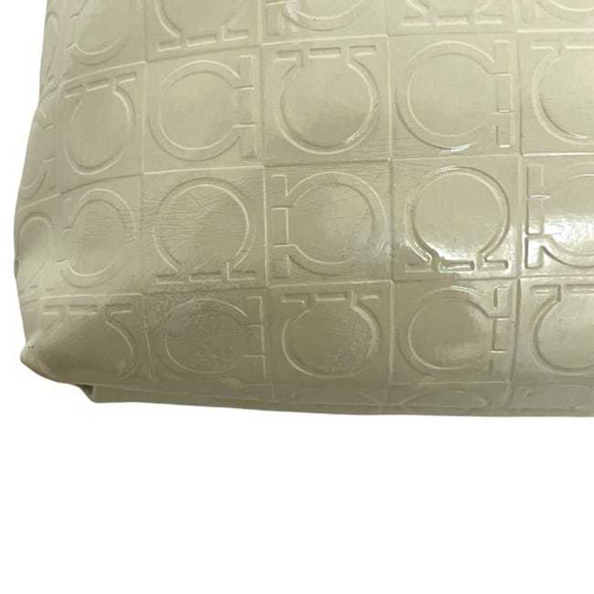 Salvatore Ferragamo Salvatore Ferragamo shoulder bag ec-24801 cream white Gancini AU-21 B492 crossbody in patent leather, one-tone Size ONE SIZE - 9 Thumbnail