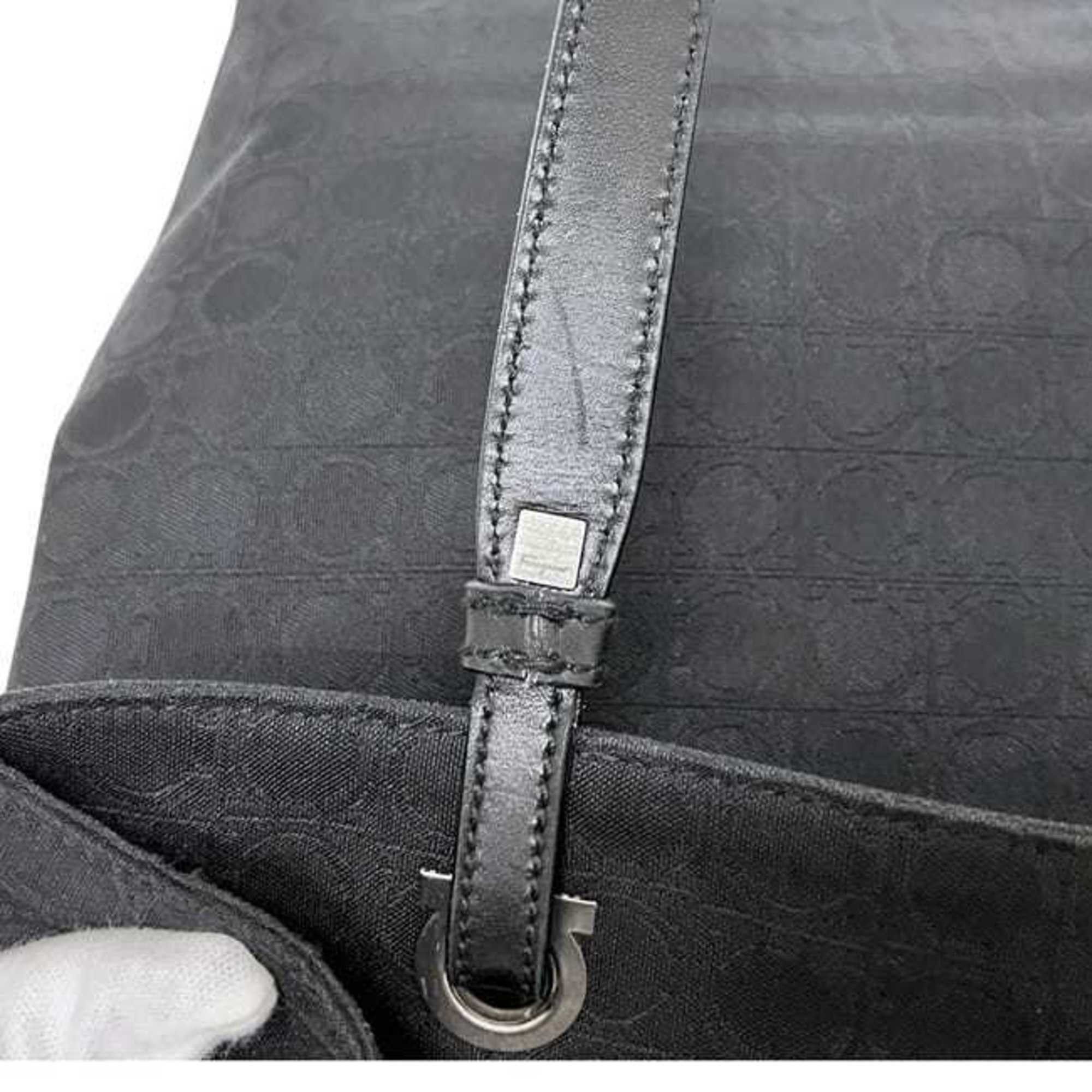 Salvatore Ferragamo Salvatore Ferragamo tote bag ec-24752 black Gancini AU-21 3831 canvas and leather men's women's Size ONE SIZE - 9 Thumbnail