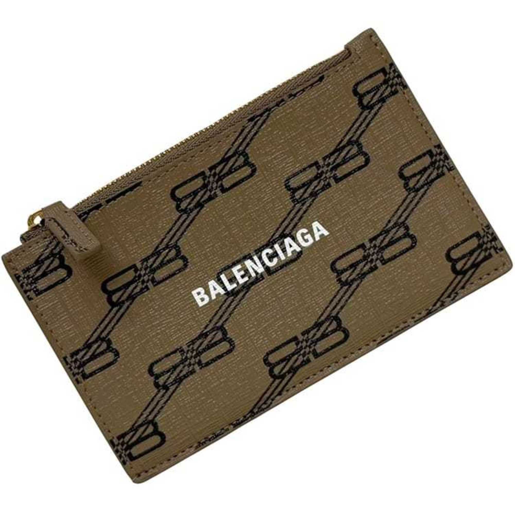 Balenciaga Balenciaga Coin Case ec-24879 Beige BB Monogram 640535 Purse Card Holder PVC Leather 2762 0 568148 BALENCIAGA Wallet Men's Women's Size ONE SIZE - 2 Thumbnail