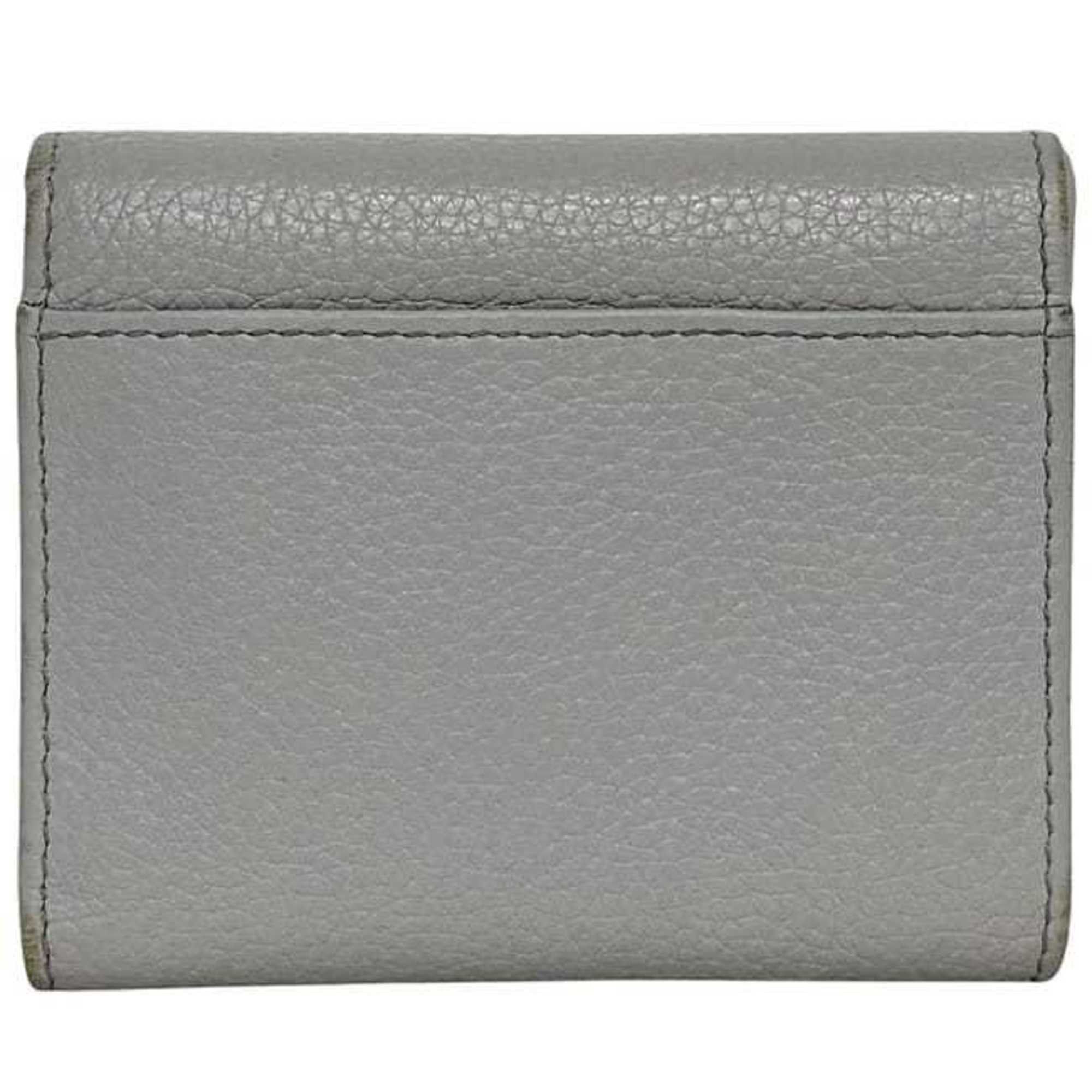Miu Miu Miu Miu Miu Tri-fold Wallet ec-24871 Gray 5MH040 Leather 262 Compact Folding for Men and Women, Charcoal Color Size ONE SIZE - 3 Thumbnail
