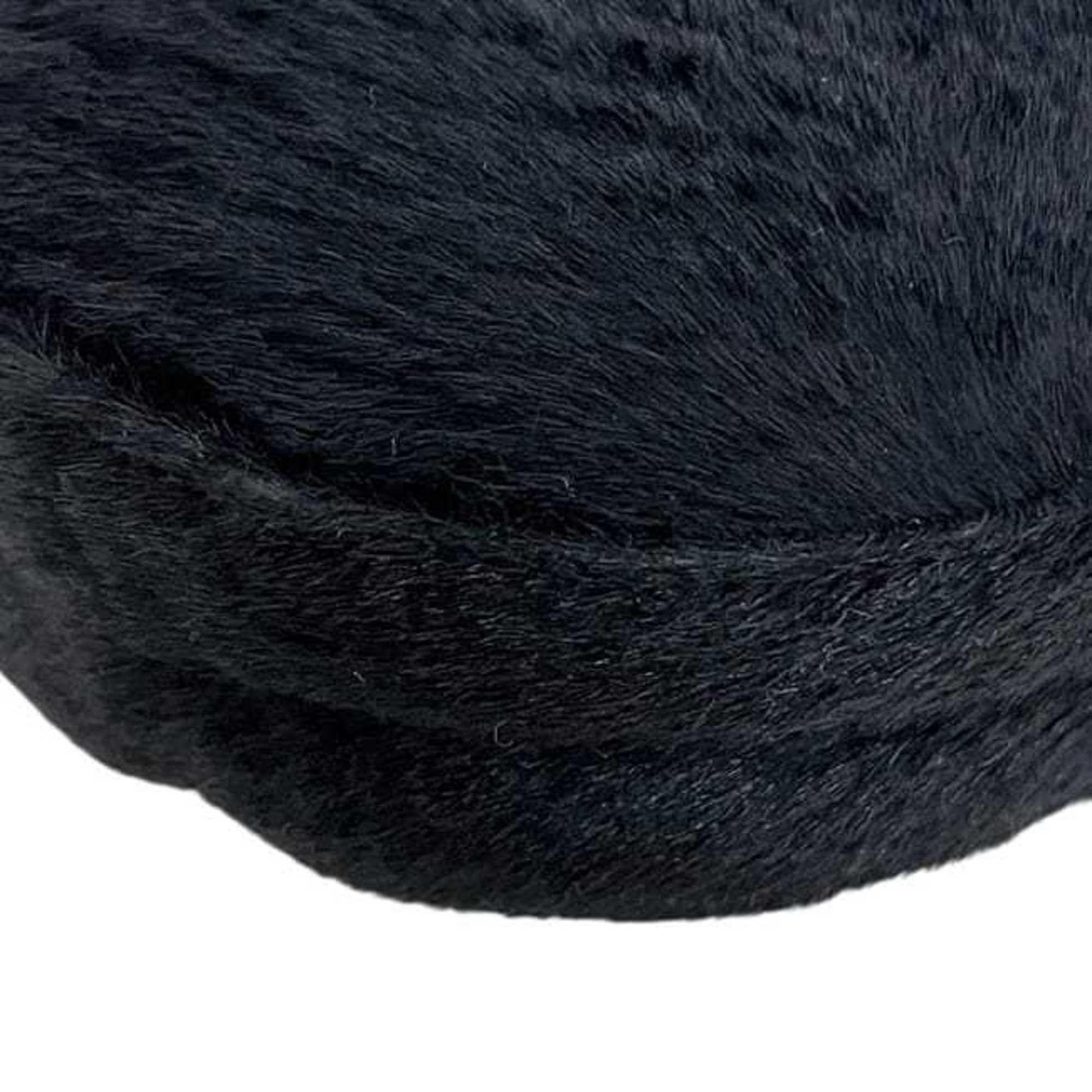 Prada Prada pouch ec-24868 Black NERO Harako leather 78 PRADA round with fur, men's and women's plate fur Size ONE SIZE - 10 Thumbnail