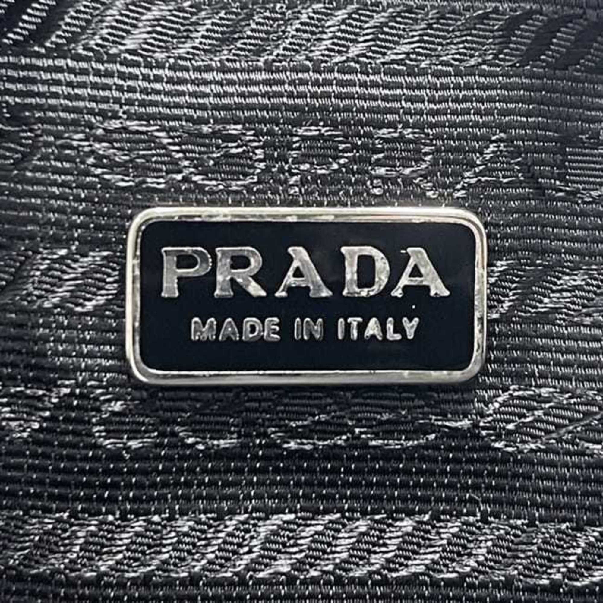 Prada Prada pouch ec-24868 Black NERO Harako leather 78 PRADA round with fur, men's and women's plate fur Size ONE SIZE - 6 Thumbnail