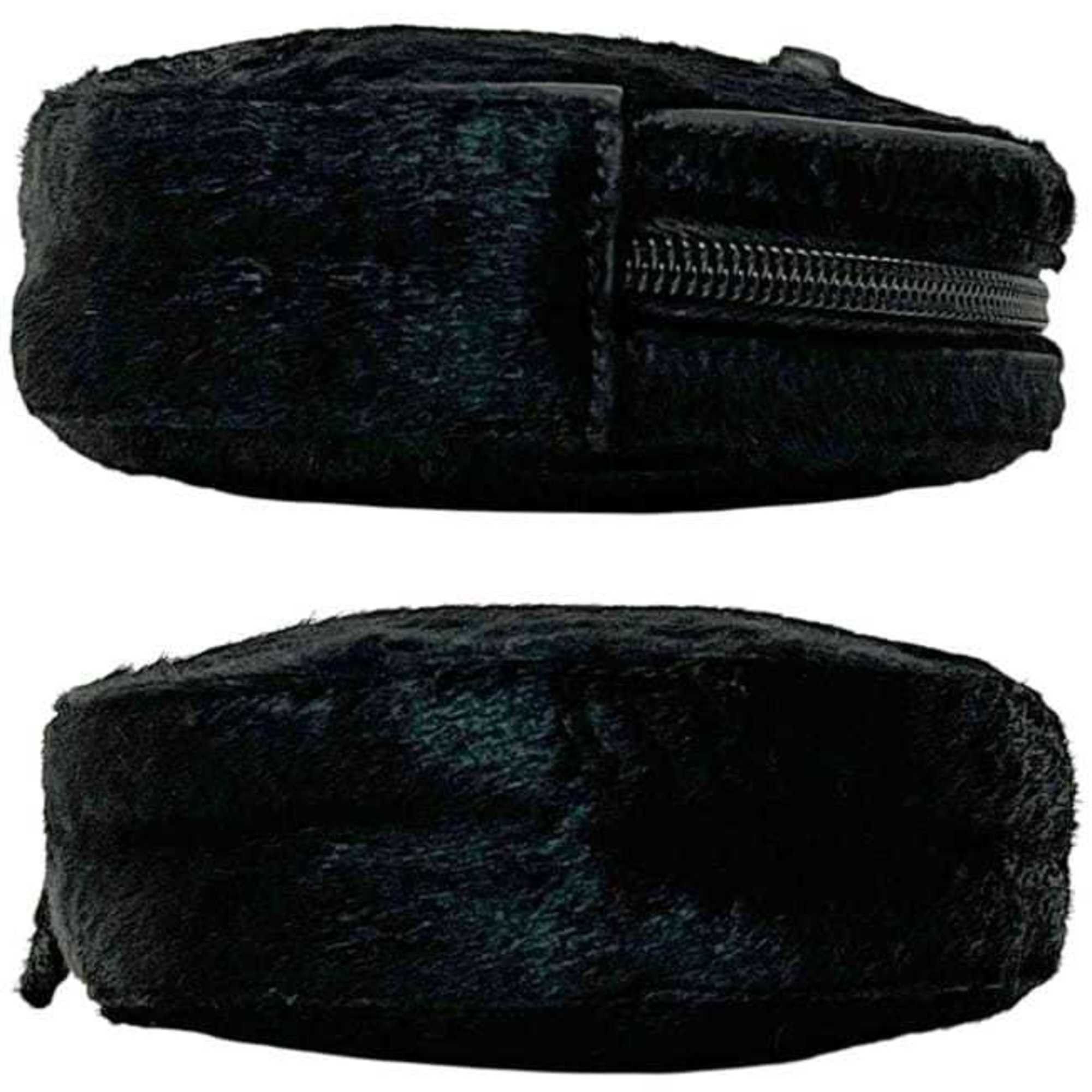 Prada Prada pouch ec-24868 Black NERO Harako leather 78 PRADA round with fur, men's and women's plate fur Size ONE SIZE - 3 Thumbnail