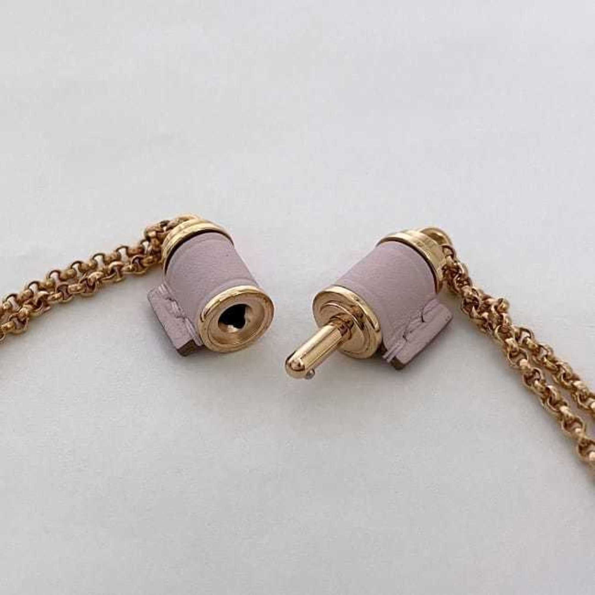 Hermes Hermes Hermès Charnière PM Necklace in Pink Gold and Leather (f-20096) with a Chain. A fashionable piece for women. Size ONE SIZE - 5 Thumbnail