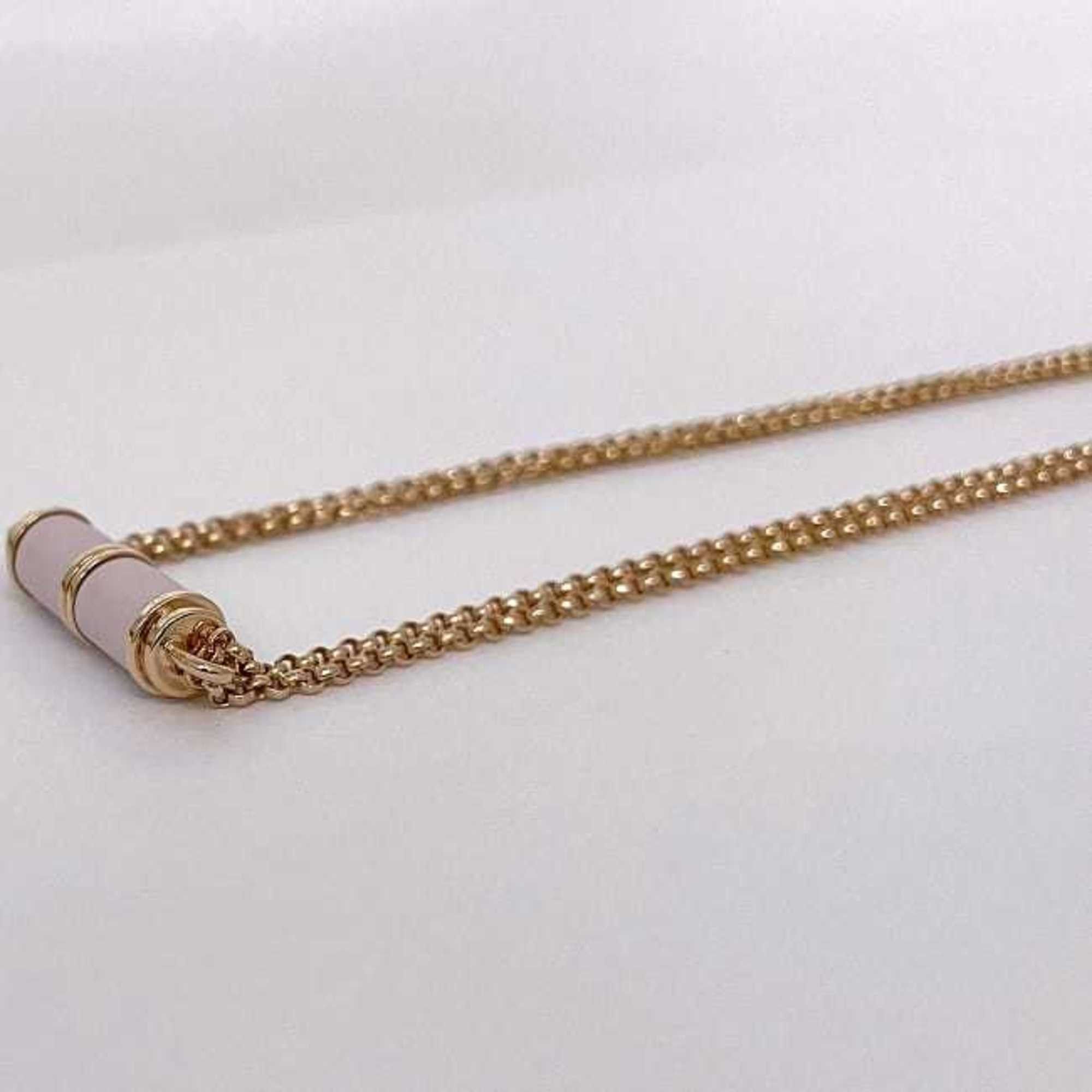 Hermes Hermes Hermès Charnière PM Necklace in Pink Gold and Leather (f-20096) with a Chain. A fashionable piece for women. Size ONE SIZE - 6 Thumbnail
