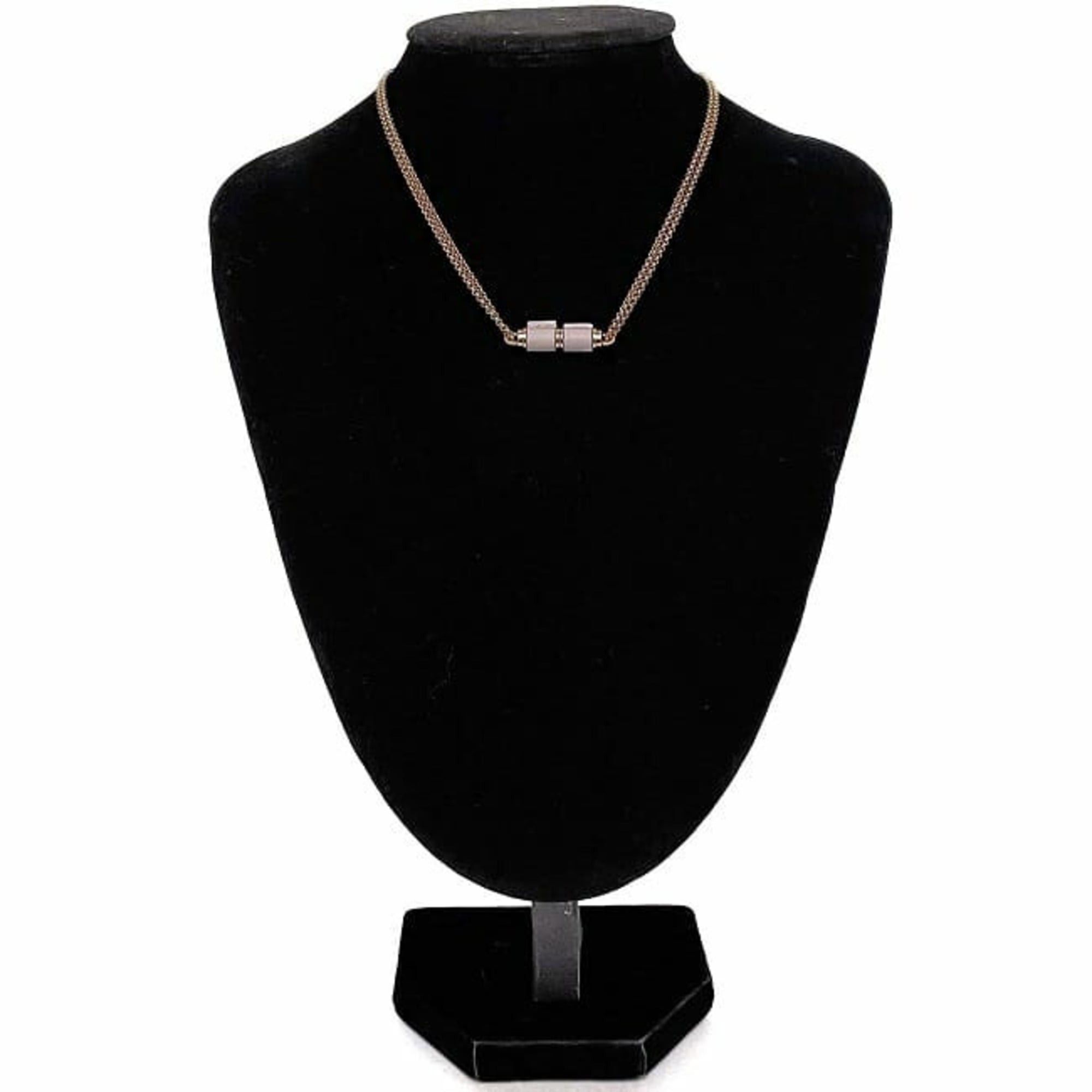 Hermes Hermes Hermès Charnière PM Necklace in Pink Gold and Leather (f-20096) with a Chain. A fashionable piece for women. Size ONE SIZE - 9 Thumbnail