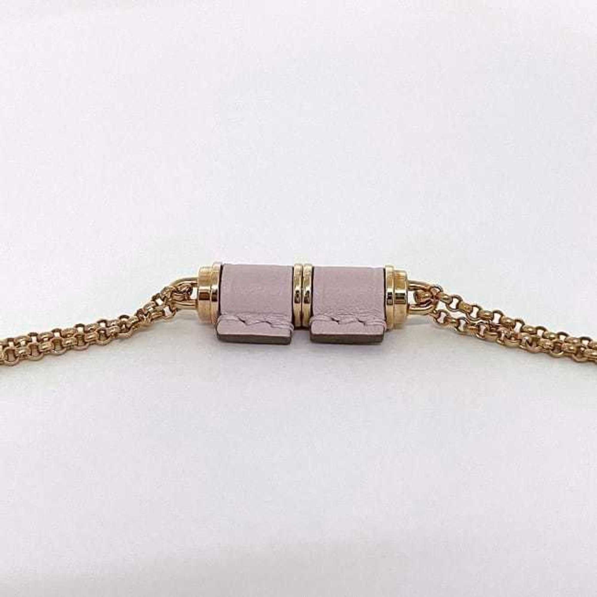 Hermes Hermes Hermès Charnière PM Necklace in Pink Gold and Leather (f-20096) with a Chain. A fashionable piece for women. Size ONE SIZE - 4 Thumbnail