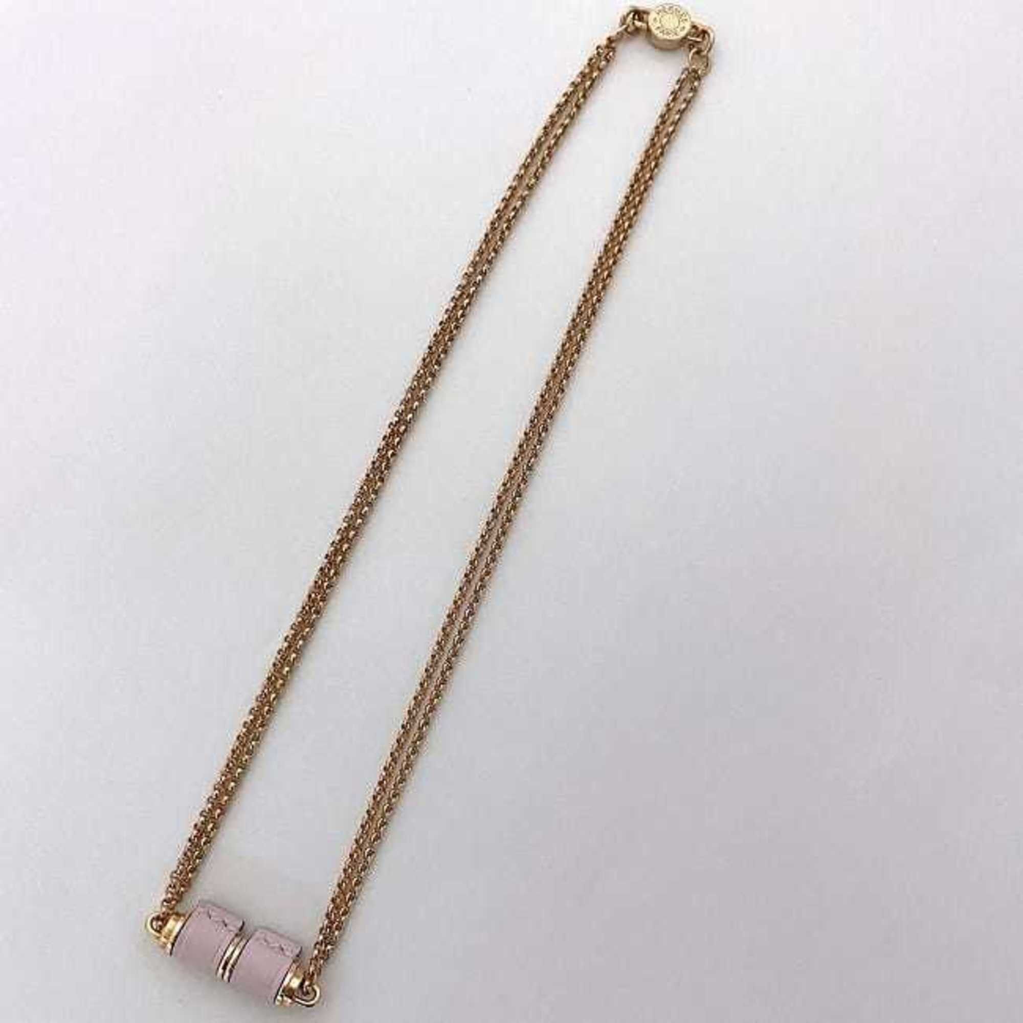 Hermes Hermes Hermès Charnière PM Necklace in Pink Gold and Leather (f-20096) with a Chain. A fashionable piece for women. Size ONE SIZE - 3 Thumbnail