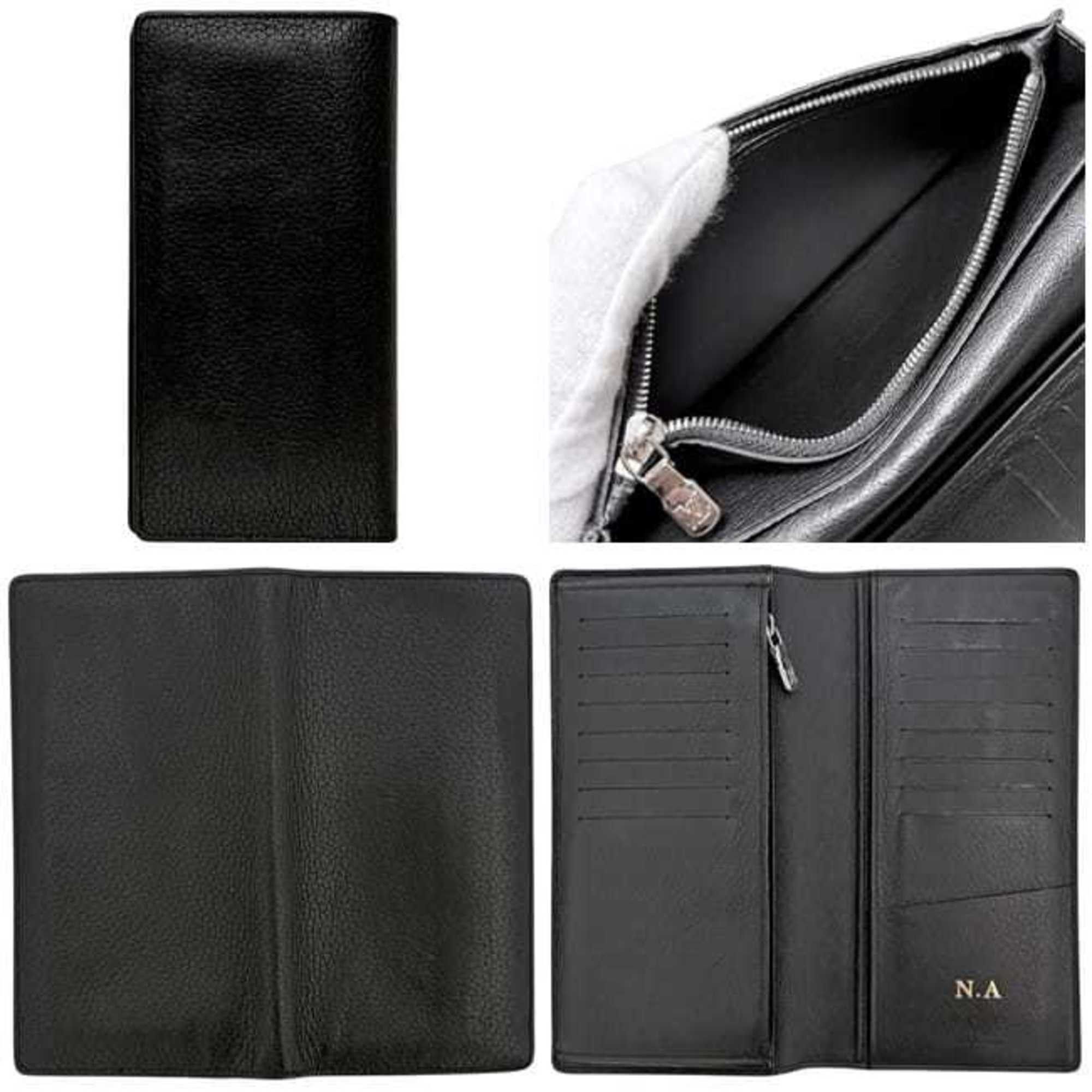 Louis Vuitton Louis Vuitton Bifold Long Wallet Portefeuille Brazza ec-24867 Black Noir M58818 Taurillon Leather SP4129 LOUIS VUITTON Men's and Women's Size ONE SIZE - 3 Thumbnail