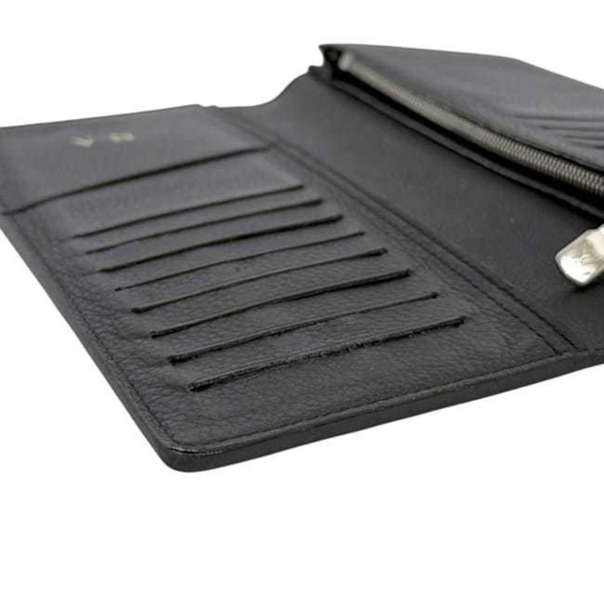 Louis Vuitton Louis Vuitton Bifold Long Wallet Portefeuille Brazza ec-24867 Black Noir M58818 Taurillon Leather SP4129 LOUIS VUITTON Men's and Women's Size ONE SIZE - 6 Thumbnail