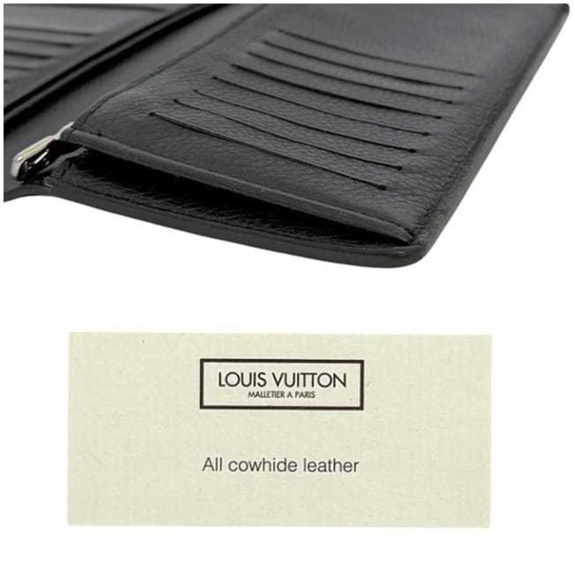 Louis Vuitton Louis Vuitton Bifold Long Wallet Portefeuille Brazza ec-24867 Black Noir M58818 Taurillon Leather SP4129 LOUIS VUITTON Men's and Women's Size ONE SIZE - 9 Thumbnail