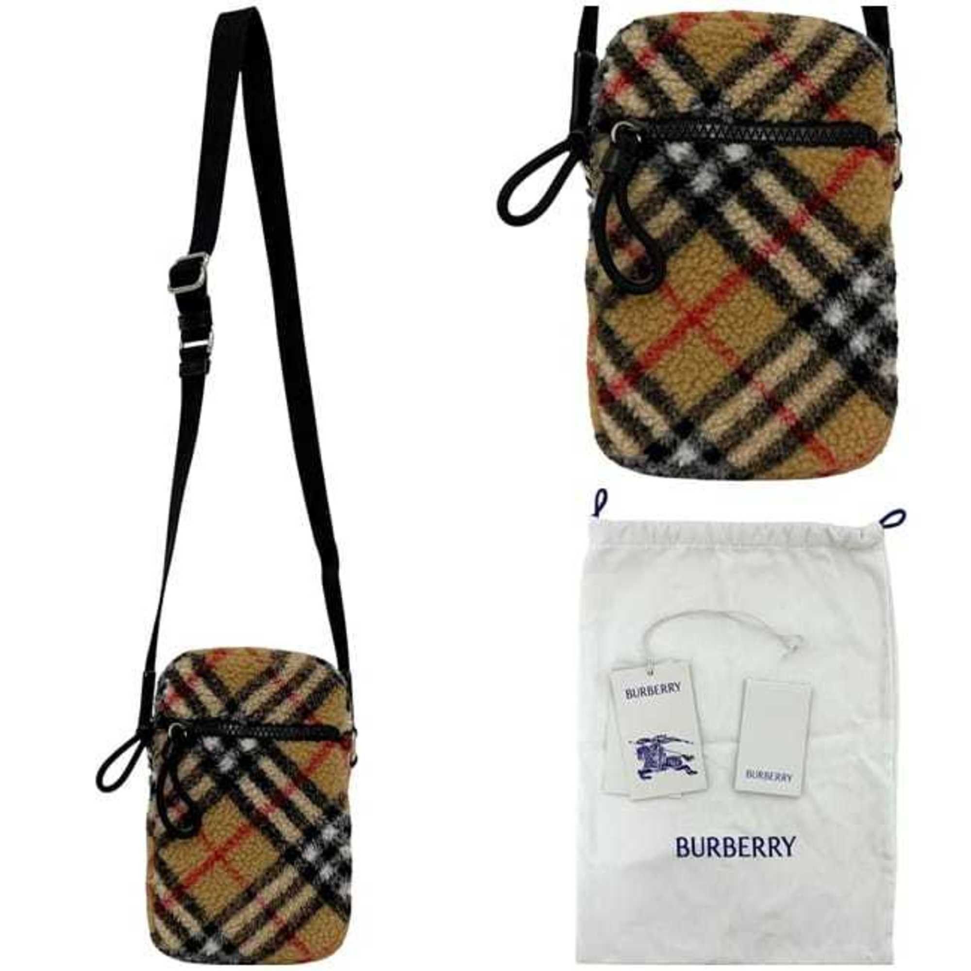 Burberry Burberry Vertical Mini Shoulder Bag (ec-24876) in Beige (Archive Beige) 8078299. Unused. Wool, leather, and fleece material. Crossbody bag Nova Check pattern. Size ONE SIZE - 3 Thumbnail