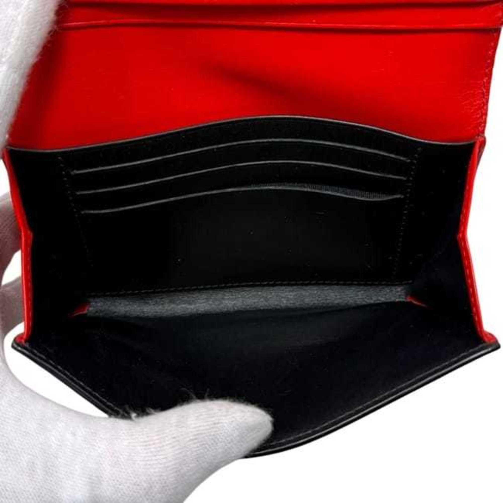 Loewe Loewe bifold wallet ec-24811, red repeat anagram 107.55.G96, compact leather, 261606, embossed, for men and women. Size ONE SIZE - 5 Thumbnail