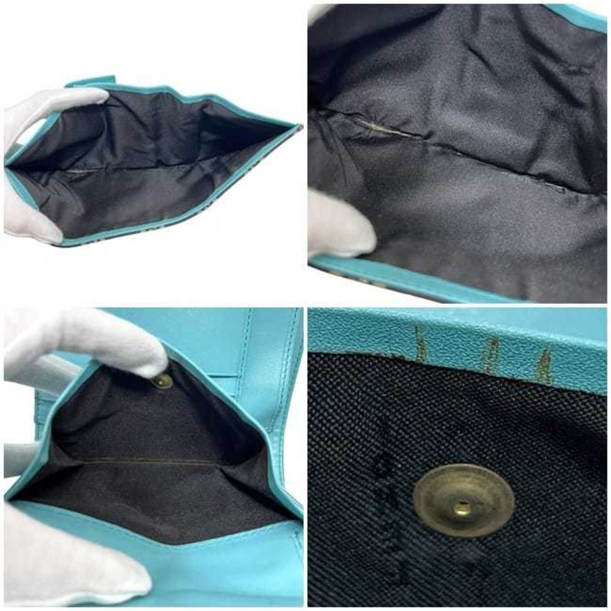 Fendi Fendi Tri-fold Wallet ec-24804 Blue Black Zucchino 8M0023 Canvas Leather 2289 028 FENDI FF Light Compact Men's Women's Size ONE SIZE - 4 Thumbnail