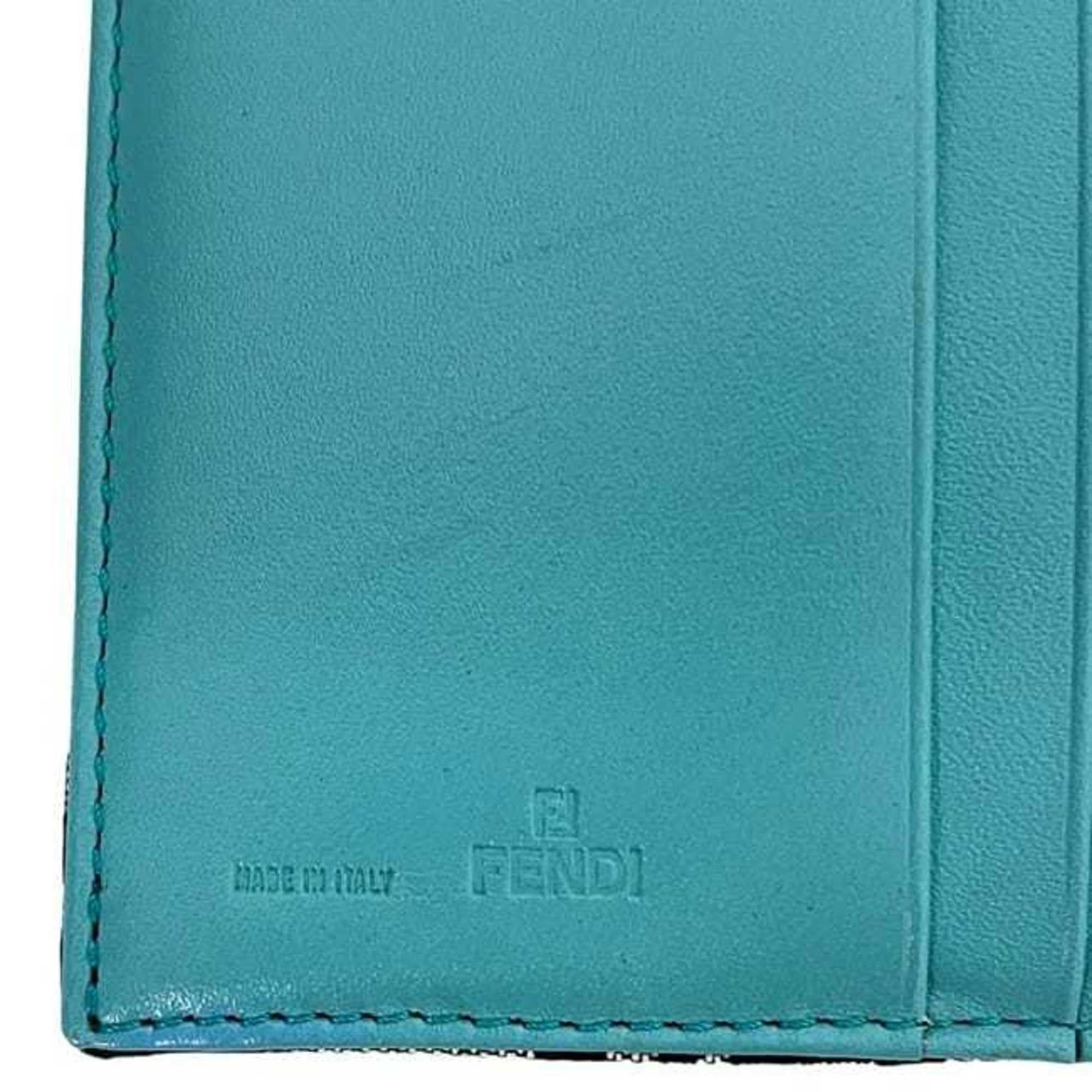 Fendi Fendi Tri-fold Wallet ec-24804 Blue Black Zucchino 8M0023 Canvas Leather 2289 028 FENDI FF Light Compact Men's Women's Size ONE SIZE - 7 Thumbnail