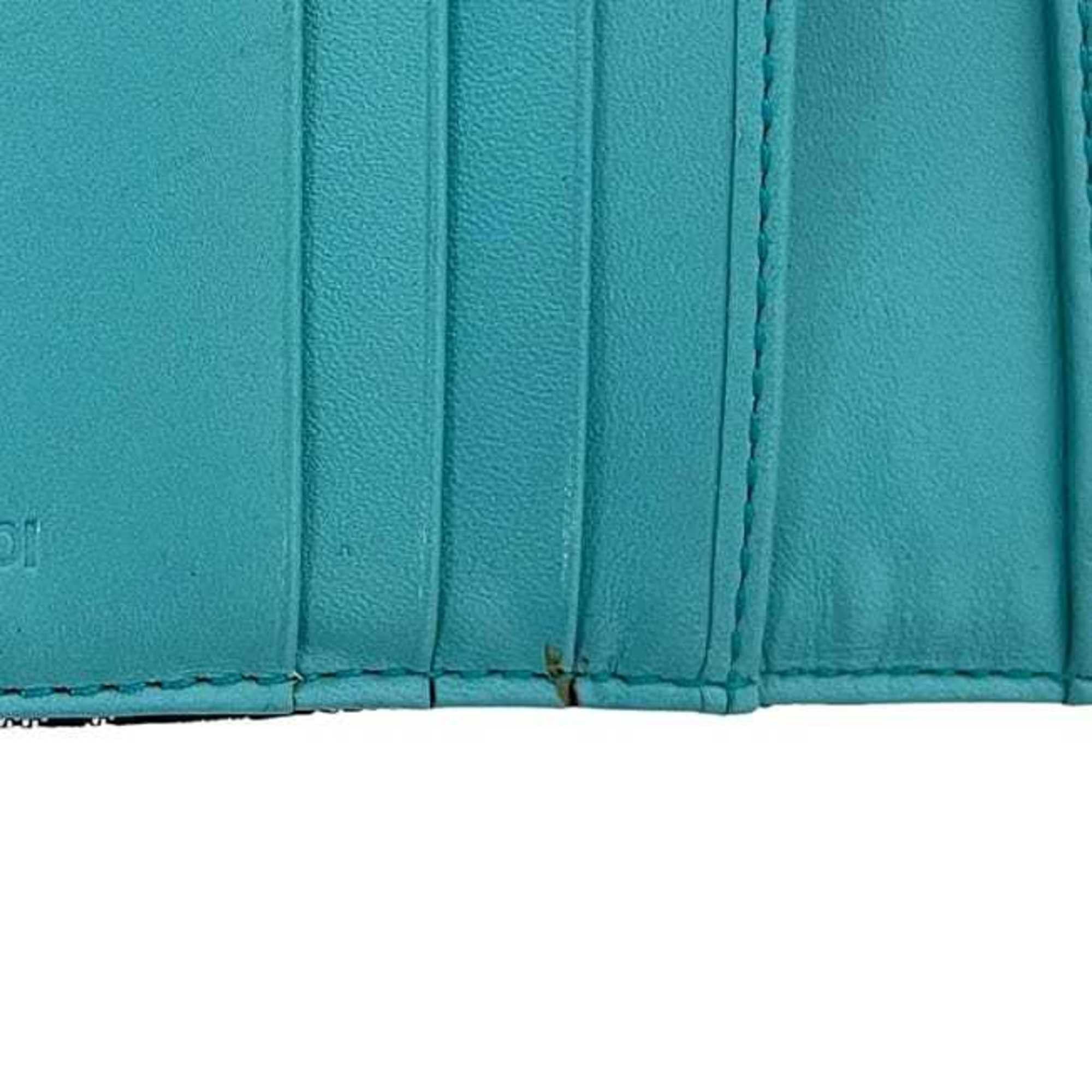 Fendi Fendi Tri-fold Wallet ec-24804 Blue Black Zucchino 8M0023 Canvas Leather 2289 028 FENDI FF Light Compact Men's Women's Size ONE SIZE - 8 Thumbnail