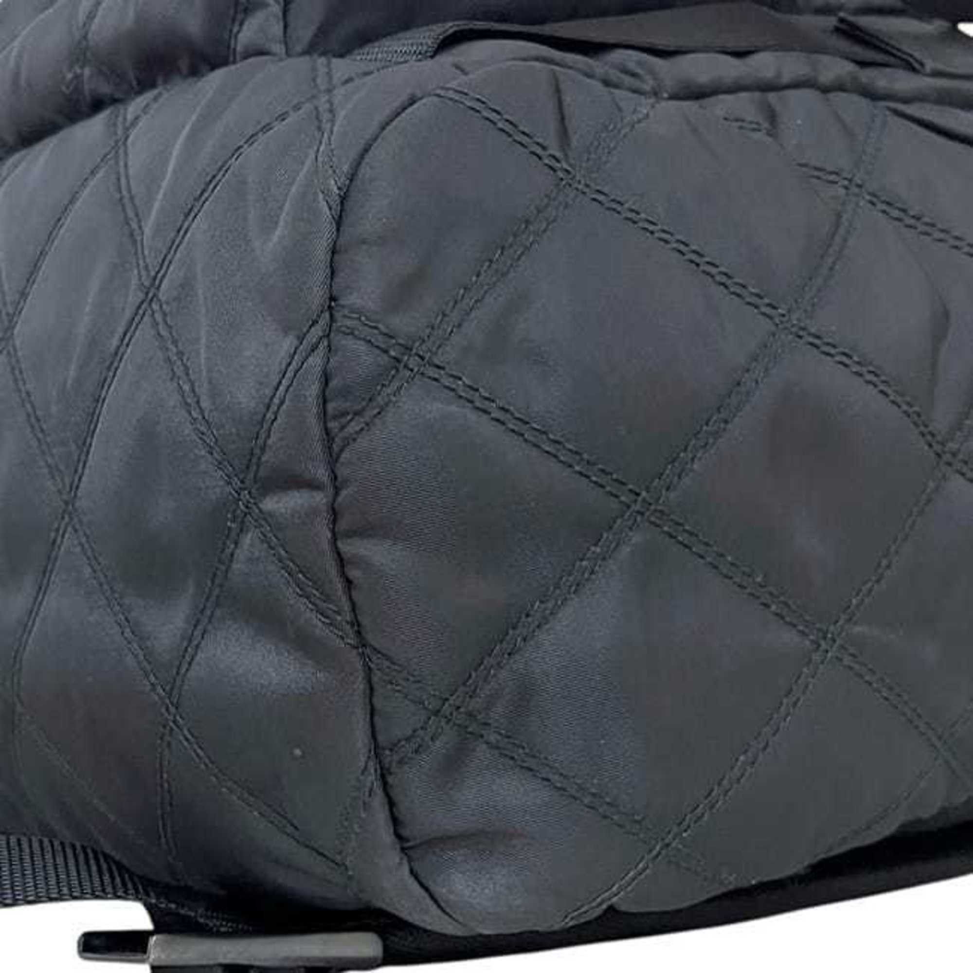 Prada Prada Backpack ec-24859 Black NERO 2VZ135 Quilted Nylon Leather 165 PRADA Flap D-Ring Stitching Rucksack Men's Women's Size ONE SIZE - 9 Thumbnail