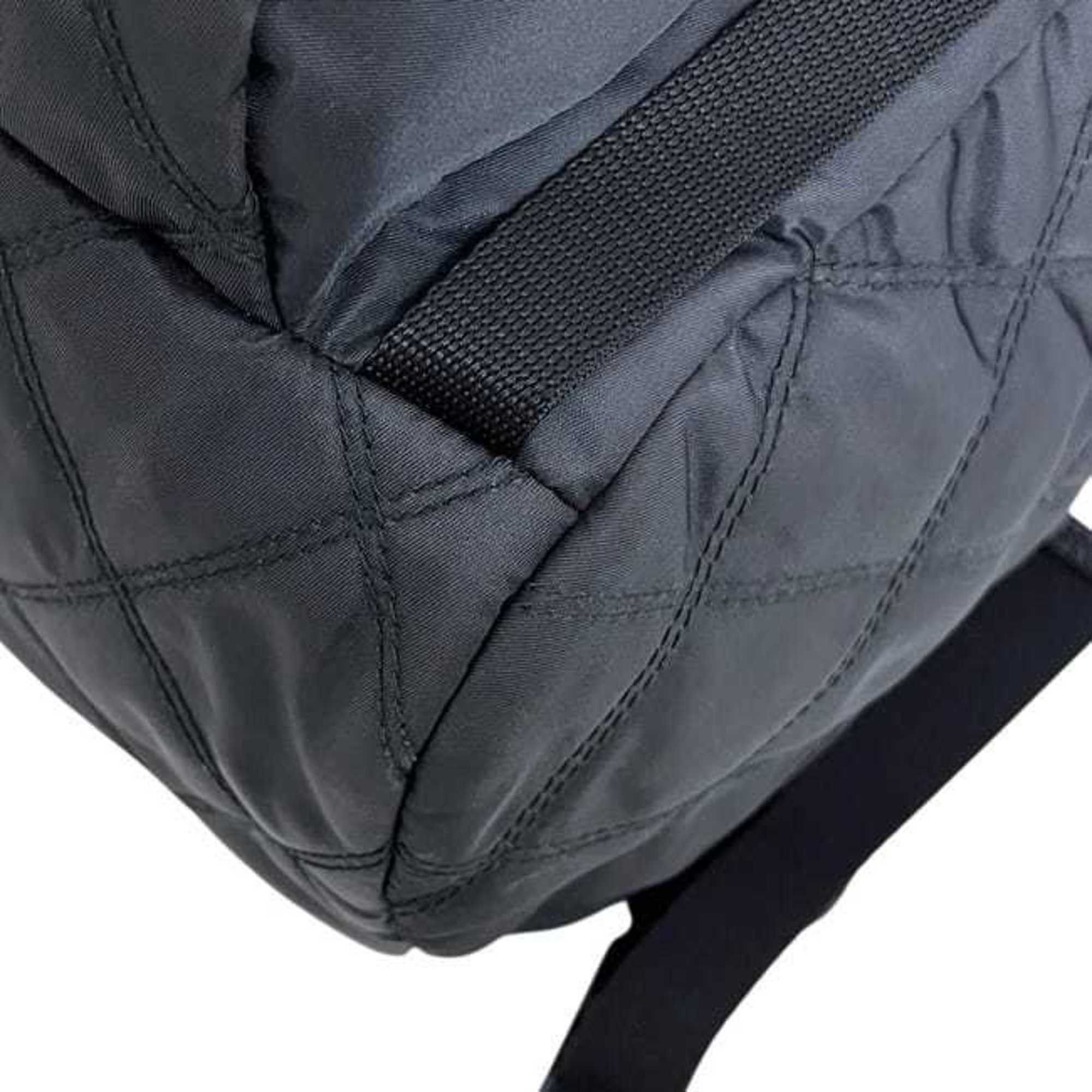 Prada Prada Backpack ec-24859 Black NERO 2VZ135 Quilted Nylon Leather 165 PRADA Flap D-Ring Stitching Rucksack Men's Women's Size ONE SIZE - 8 Thumbnail