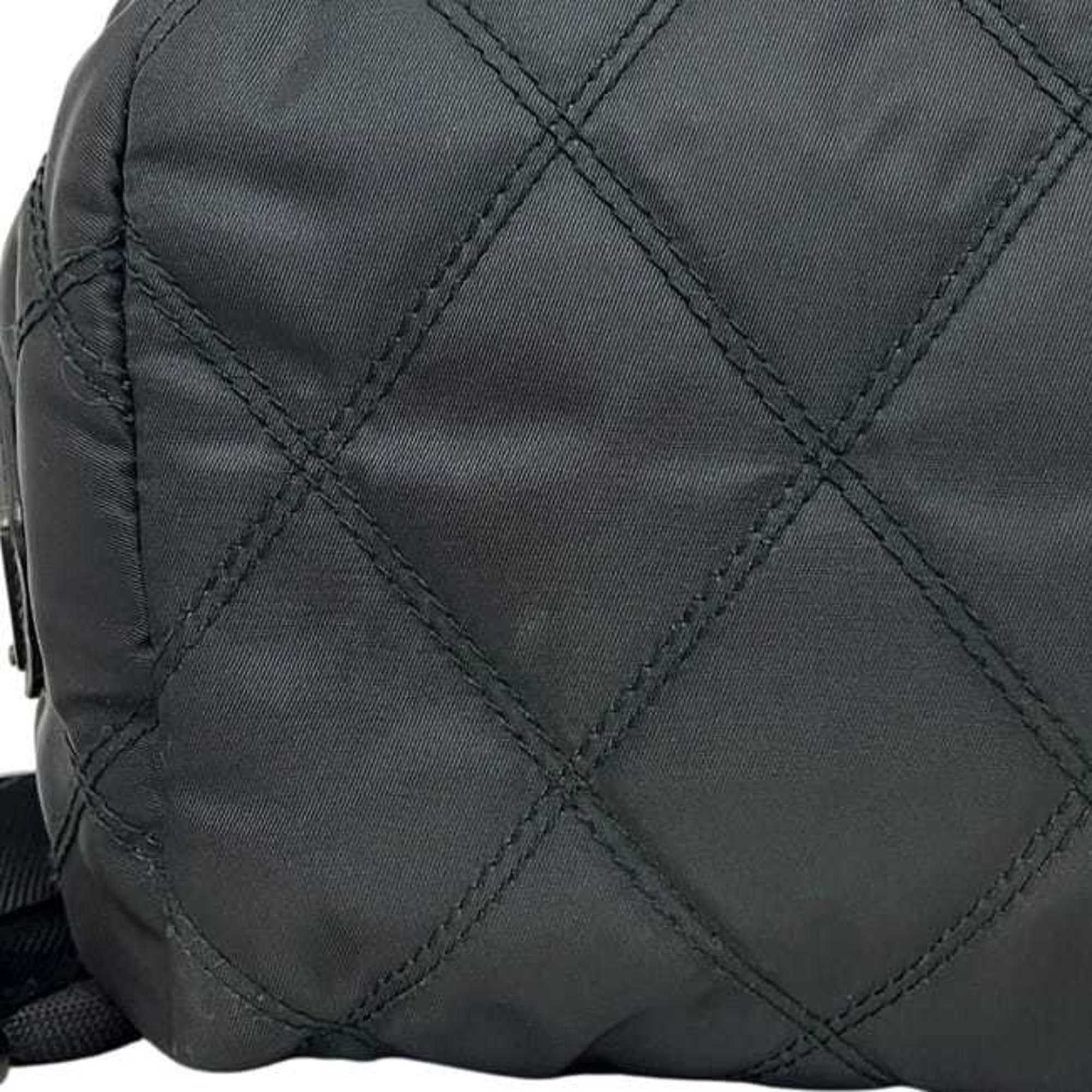 Prada Prada Backpack ec-24859 Black NERO 2VZ135 Quilted Nylon Leather 165 PRADA Flap D-Ring Stitching Rucksack Men's Women's Size ONE SIZE - 7 Thumbnail