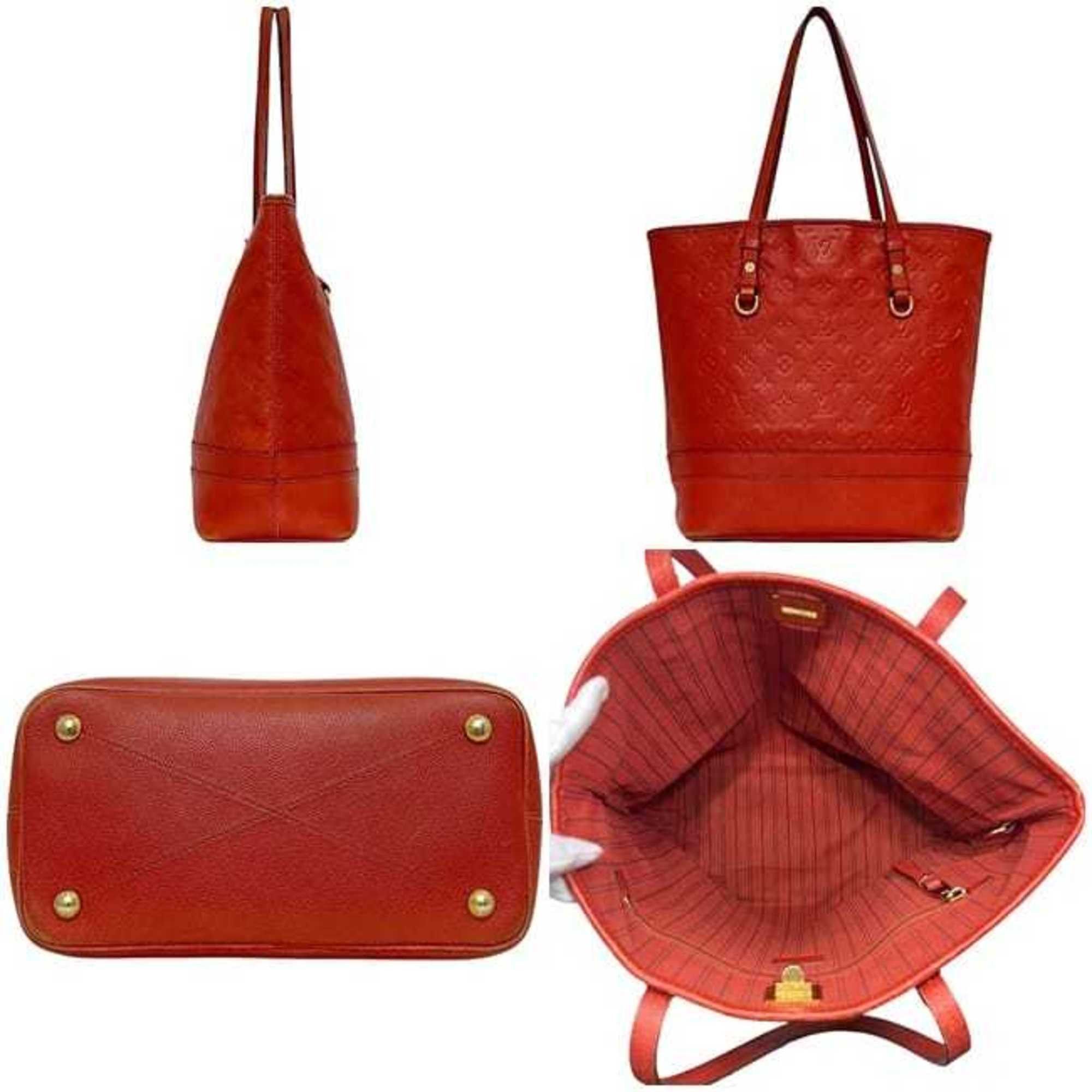 Louis Vuitton Louis Vuitton Citadines PM Tote Bag f-24861 Red Oriane Monogram Empreinte M40556 Leather VI4131 LOUIS VUITTON Embossed Size ONE SIZE - 3 Thumbnail