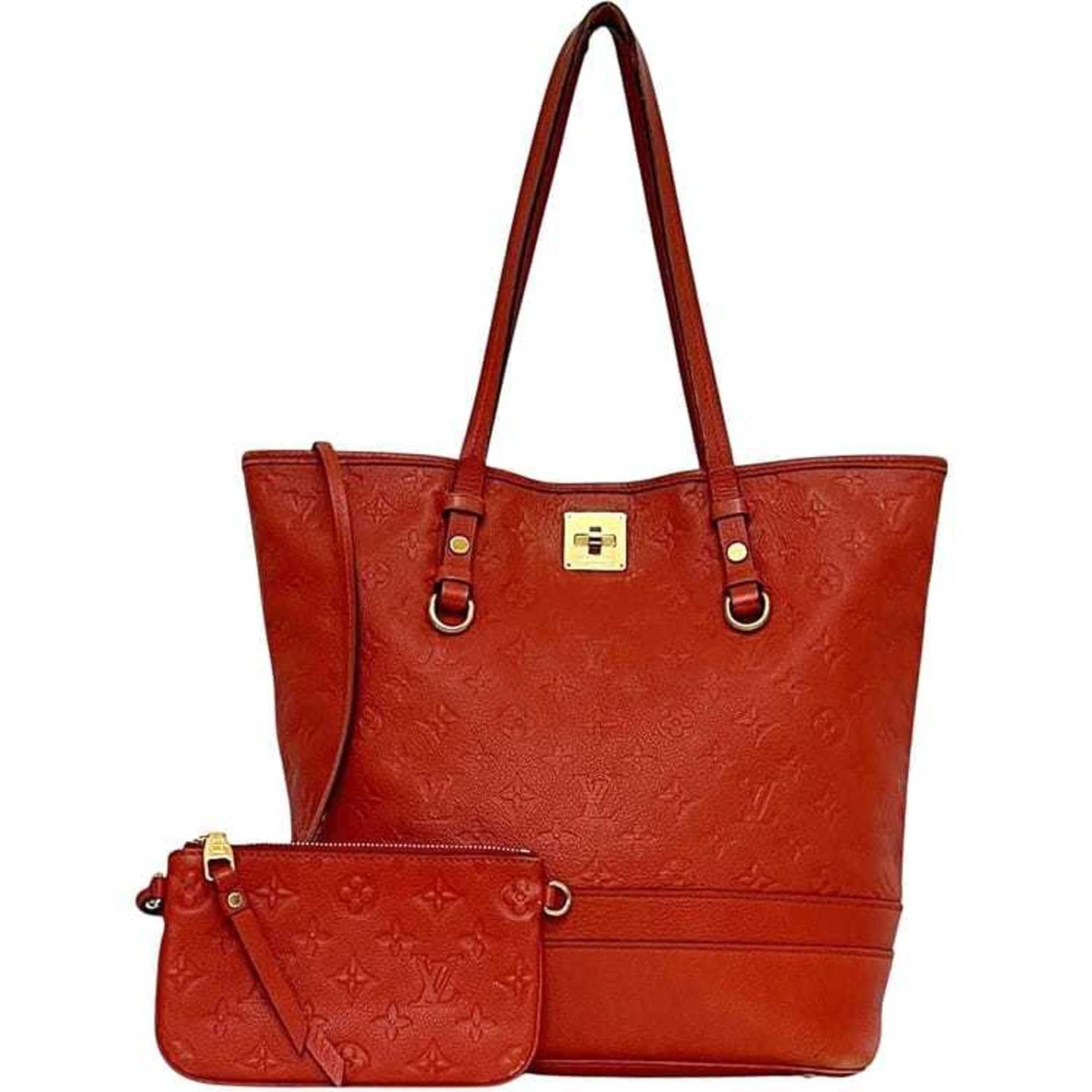 Louis Vuitton Louis Vuitton Citadines PM Tote Bag f-24861 Red Oriane Monogram Empreinte M40556 Leather VI4131 LOUIS VUITTON Embossed Size ONE SIZE - 2 Thumbnail