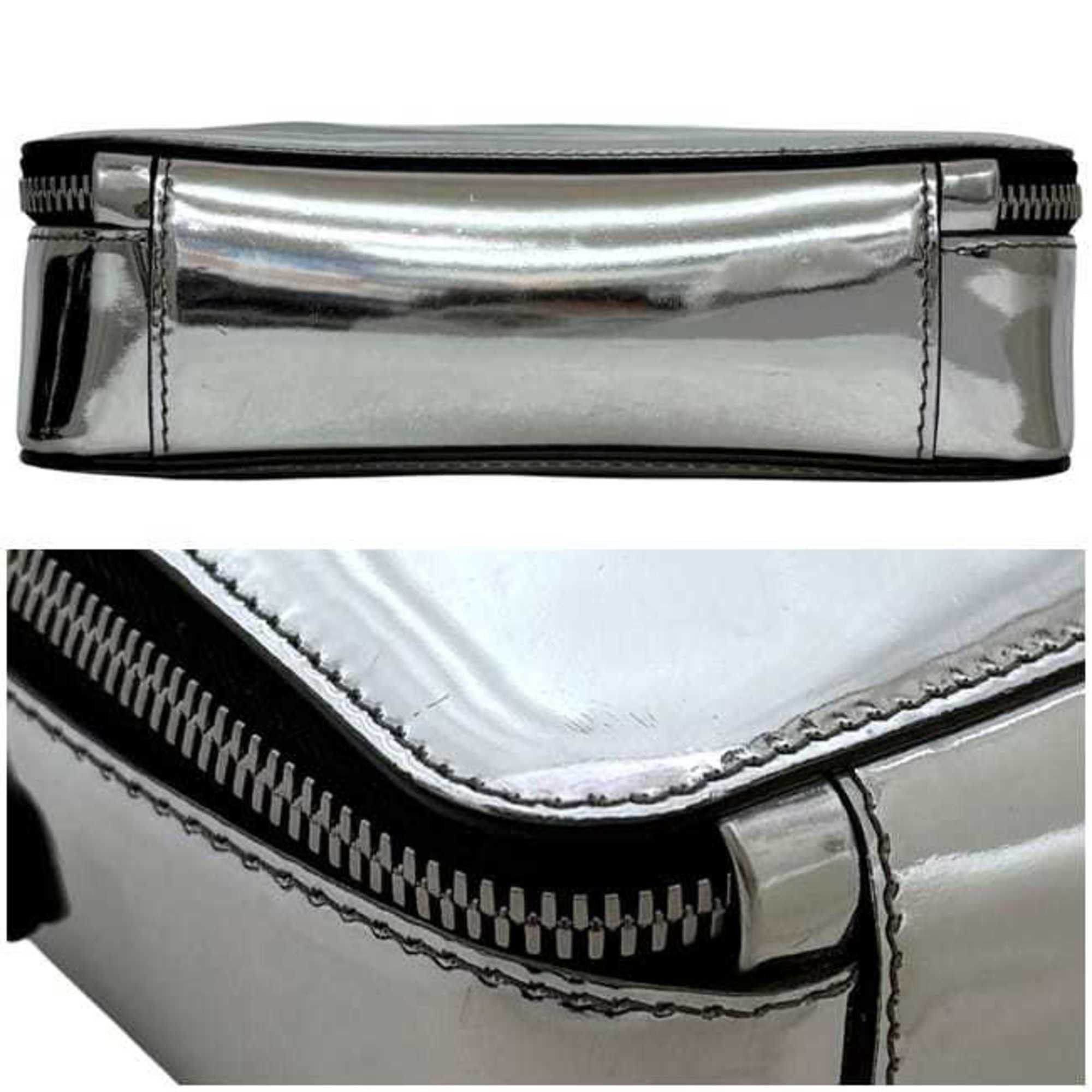Prada Prada Brick Shoulder Bag f-24855 Silver Black 2VH070 Leather 56 3 PRADA Crossbody Triangle Plate Men's Women's Size ONE SIZE - 9 Thumbnail