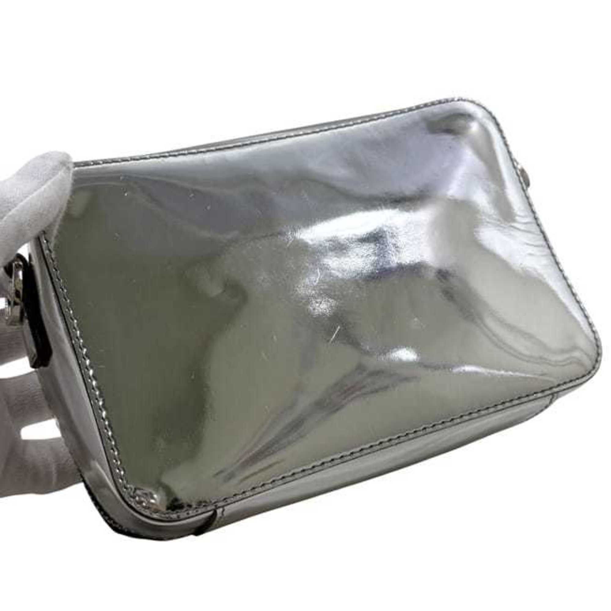 Prada Prada Brick Shoulder Bag f-24855 Silver Black 2VH070 Leather 56 3 PRADA Crossbody Triangle Plate Men's Women's Size ONE SIZE - 8 Thumbnail