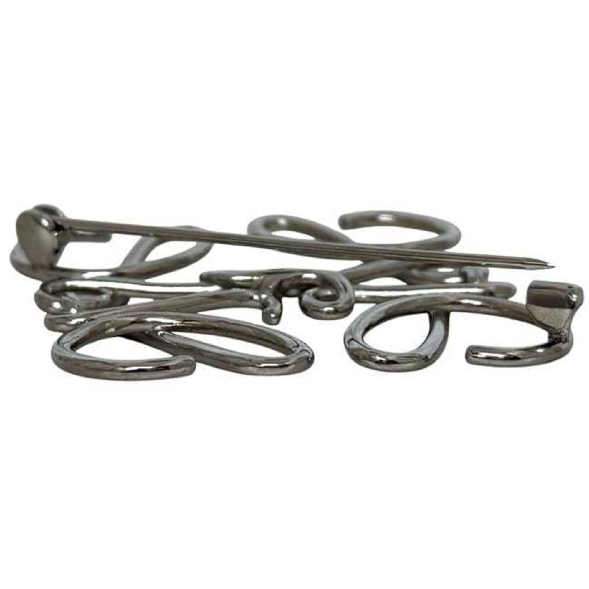 Loewe LOEWE Brooch f-24821 Silver Anagram 111.25.020 Metal Pin for Men and Women in Size ONE SIZE - 4 Thumbnail