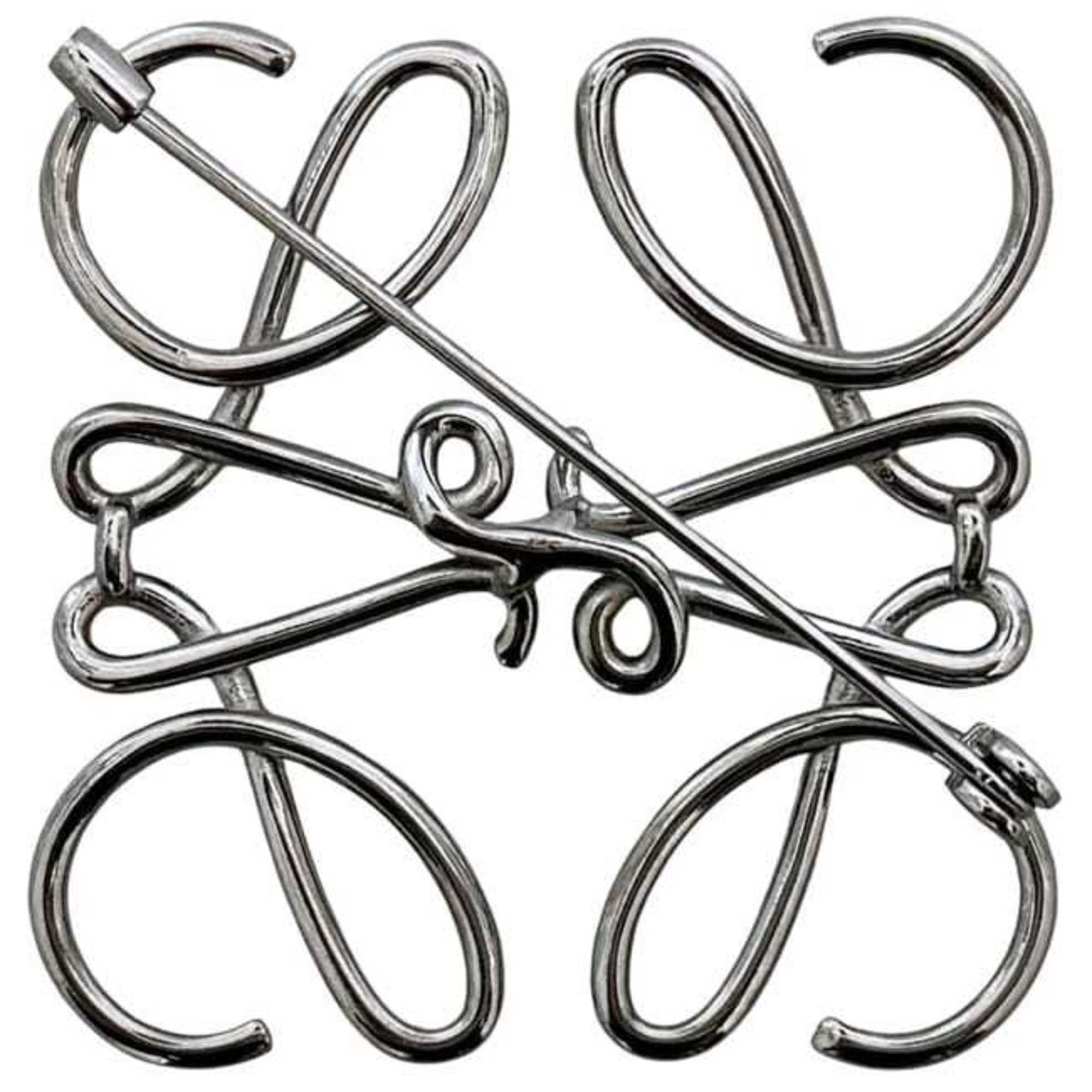 Loewe LOEWE Brooch f-24821 Silver Anagram 111.25.020 Metal Pin for Men and Women in Size ONE SIZE - 3 Thumbnail