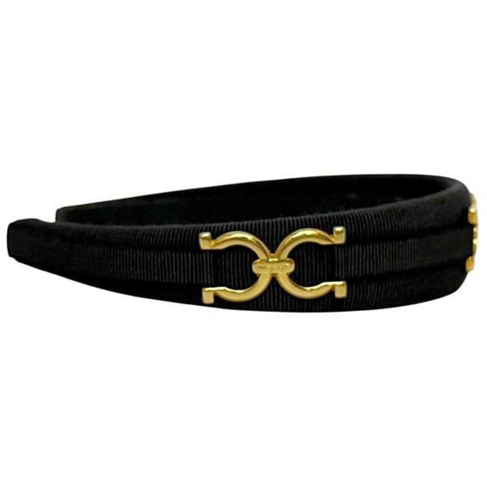 Salvatore Ferragamo Salvatore Ferragamo Headband ec-24812 Khaki Green Gancini Canvas GP Hair Accessory Dark Women's Size ONE SIZE - 4 Thumbnail