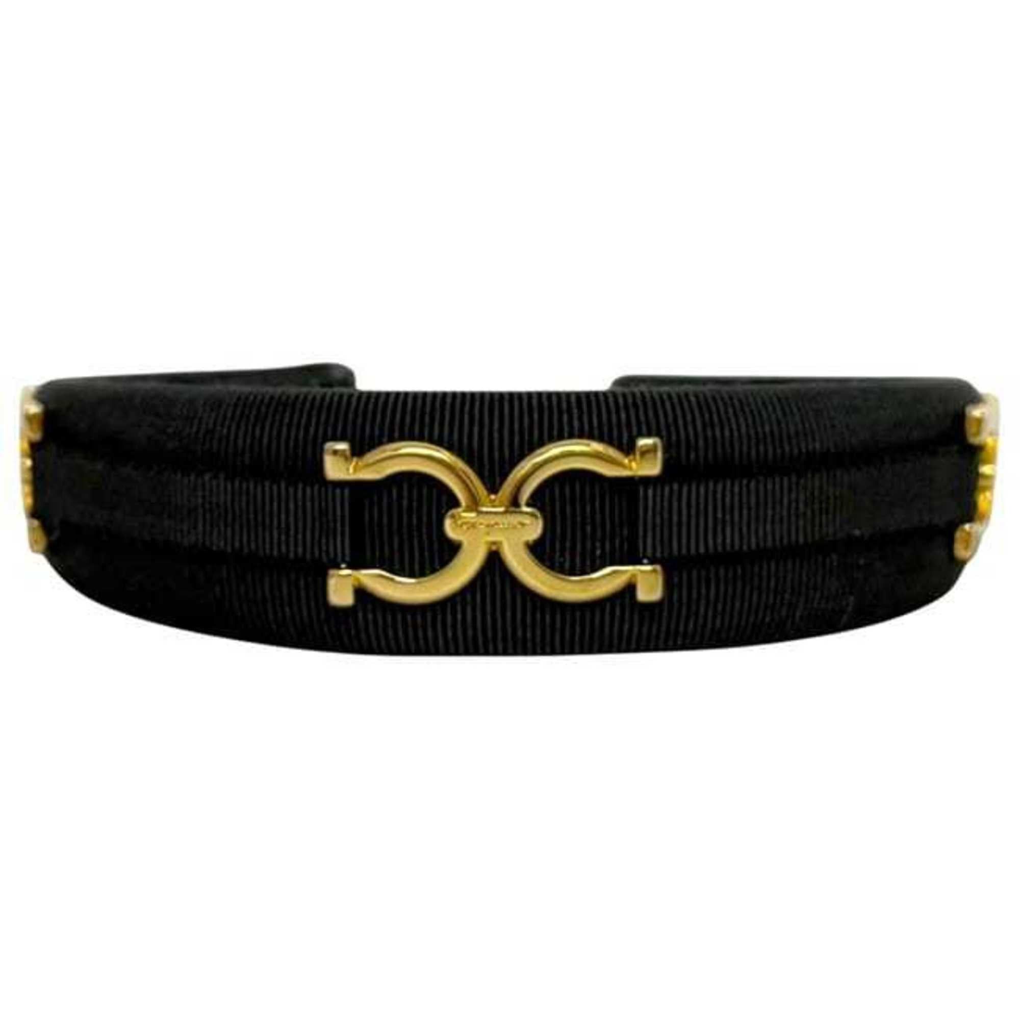 Salvatore Ferragamo Salvatore Ferragamo Headband ec-24812 Khaki Green Gancini Canvas GP Hair Accessory Dark Women's Size ONE SIZE - 5 Thumbnail