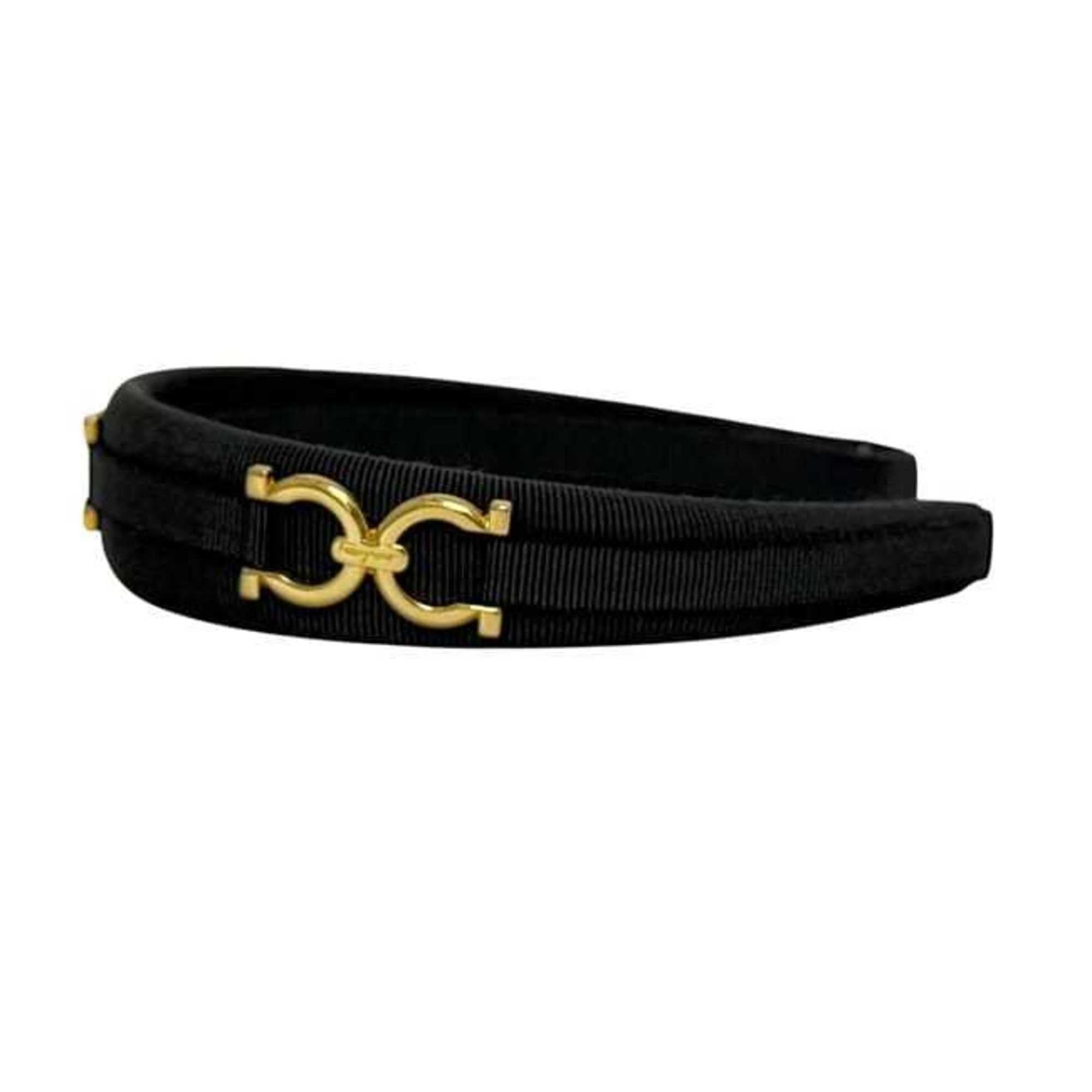 Salvatore Ferragamo Salvatore Ferragamo Headband ec-24812 Khaki Green Gancini Canvas GP Hair Accessory Dark Women's Size ONE SIZE - 6 Thumbnail