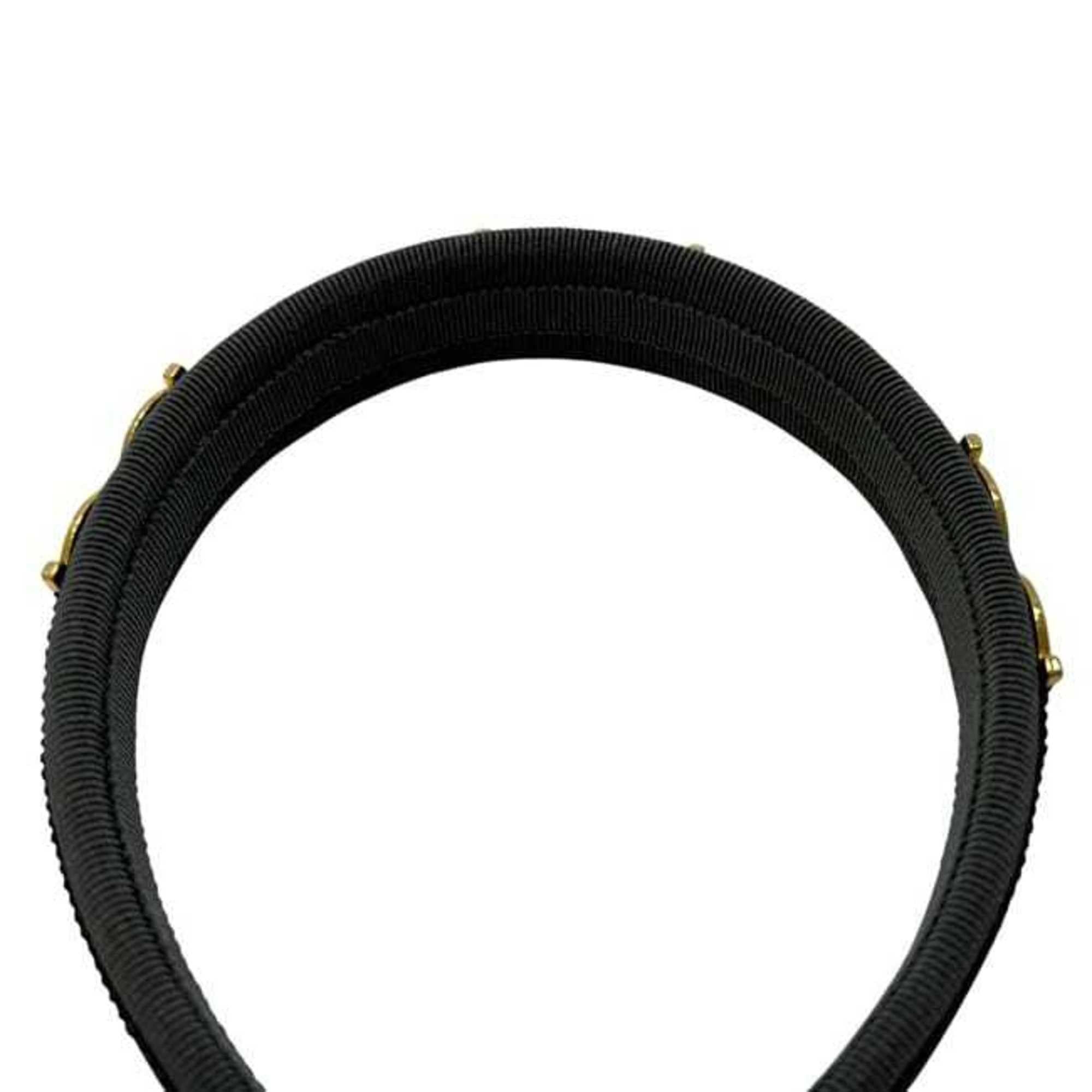 Salvatore Ferragamo Salvatore Ferragamo Headband ec-24812 Khaki Green Gancini Canvas GP Hair Accessory Dark Women's Size ONE SIZE - 7 Thumbnail