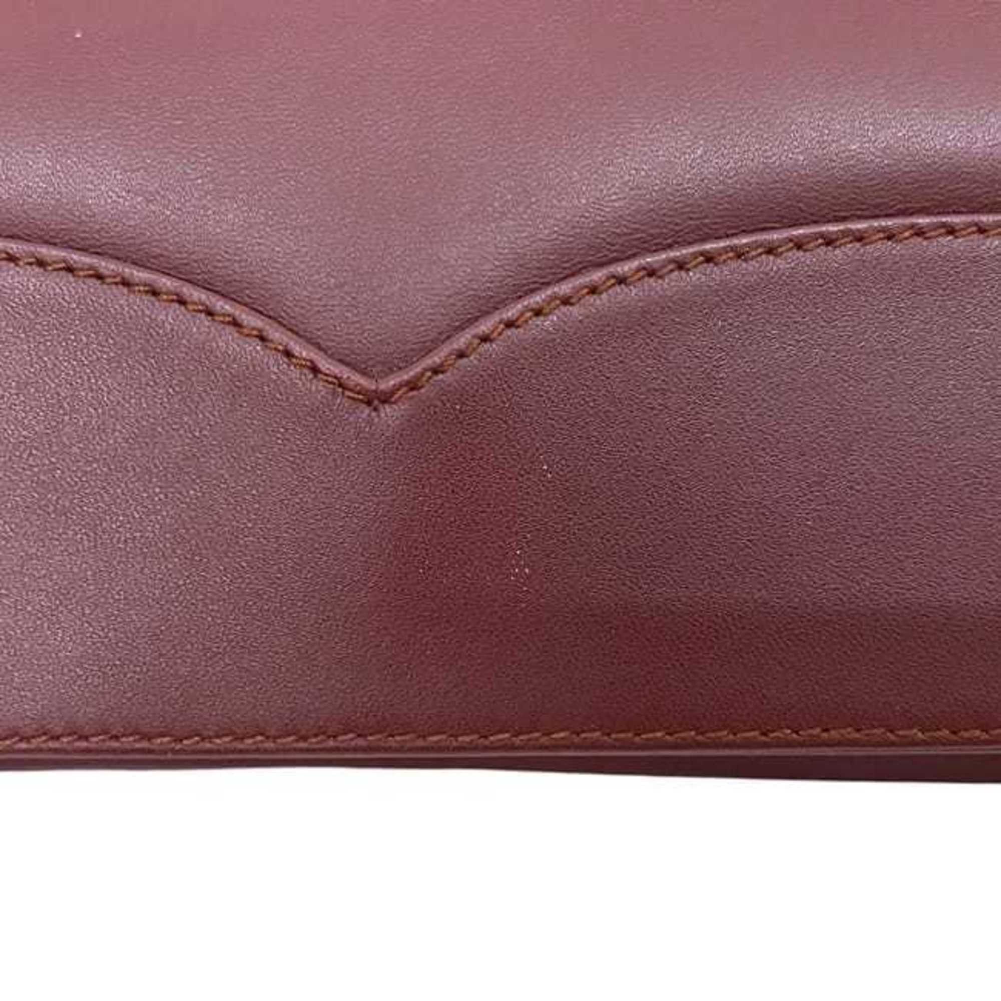 Cartier Cartier Clutch Bag ec-24755 Bordeaux Must Leather Handbag Second Calf Red Wine Women's Men's Size ONE SIZE - 8 Thumbnail