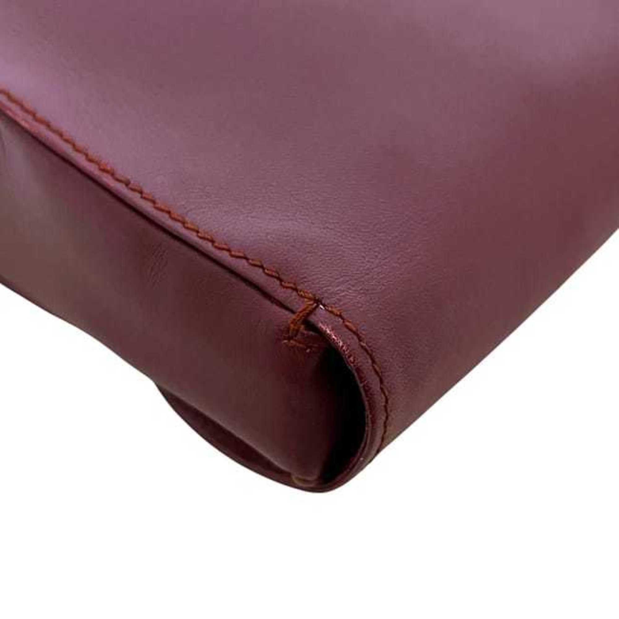 Cartier Cartier Clutch Bag ec-24755 Bordeaux Must Leather Handbag Second Calf Red Wine Women's Men's Size ONE SIZE - 5 Thumbnail