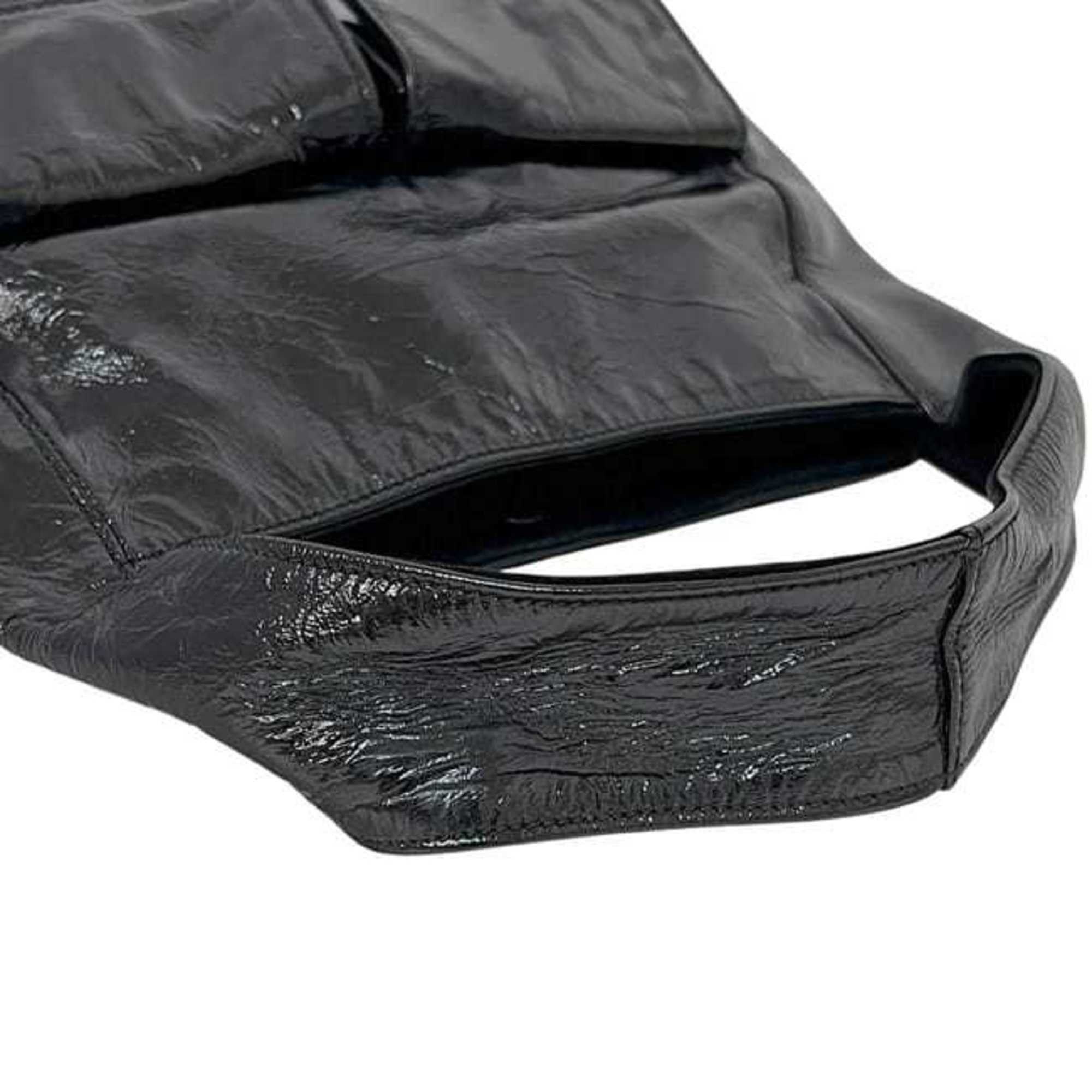Prada Prada handbag ec-24825 black NERO VERNI CE SPORT B6026 patent 51 PRADA tote bag in coated leather with side panels Size ONE SIZE - 11 Thumbnail
