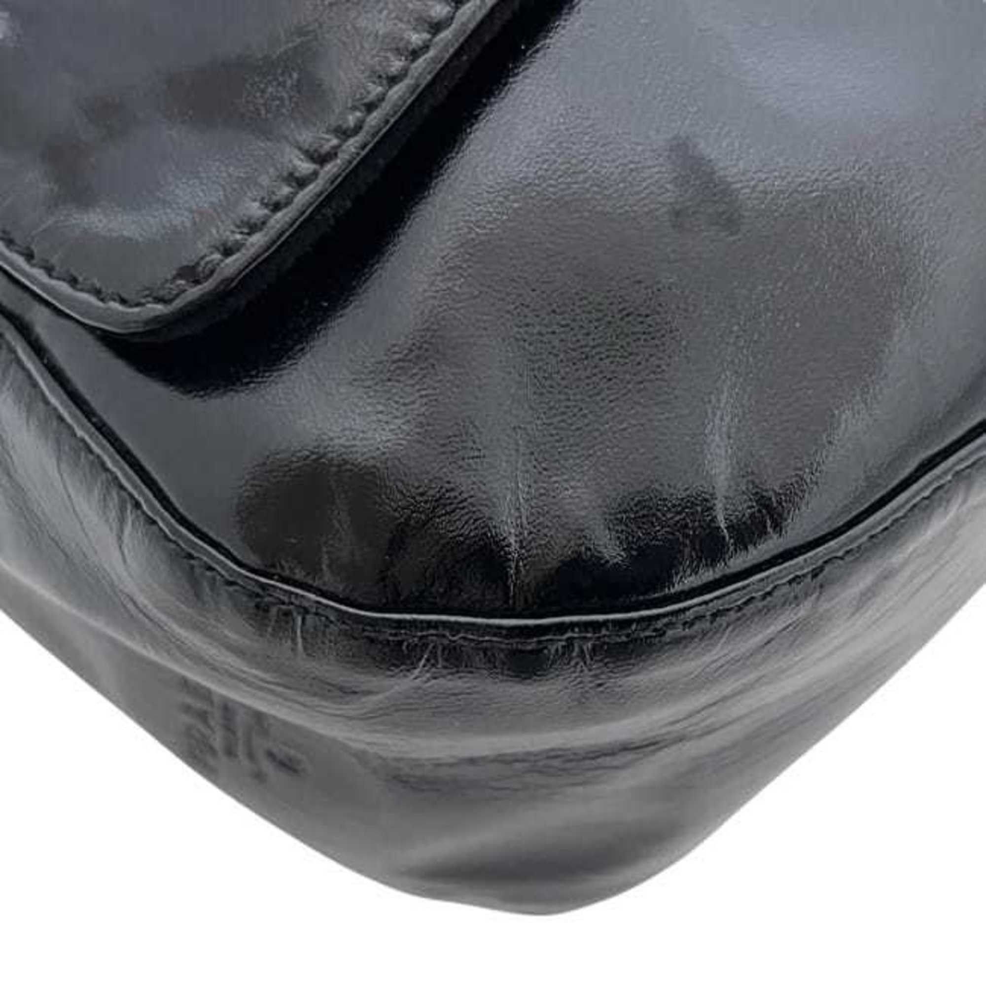 Prada Prada handbag ec-24825 black NERO VERNI CE SPORT B6026 patent 51 PRADA tote bag in coated leather with side panels Size ONE SIZE - 9 Thumbnail