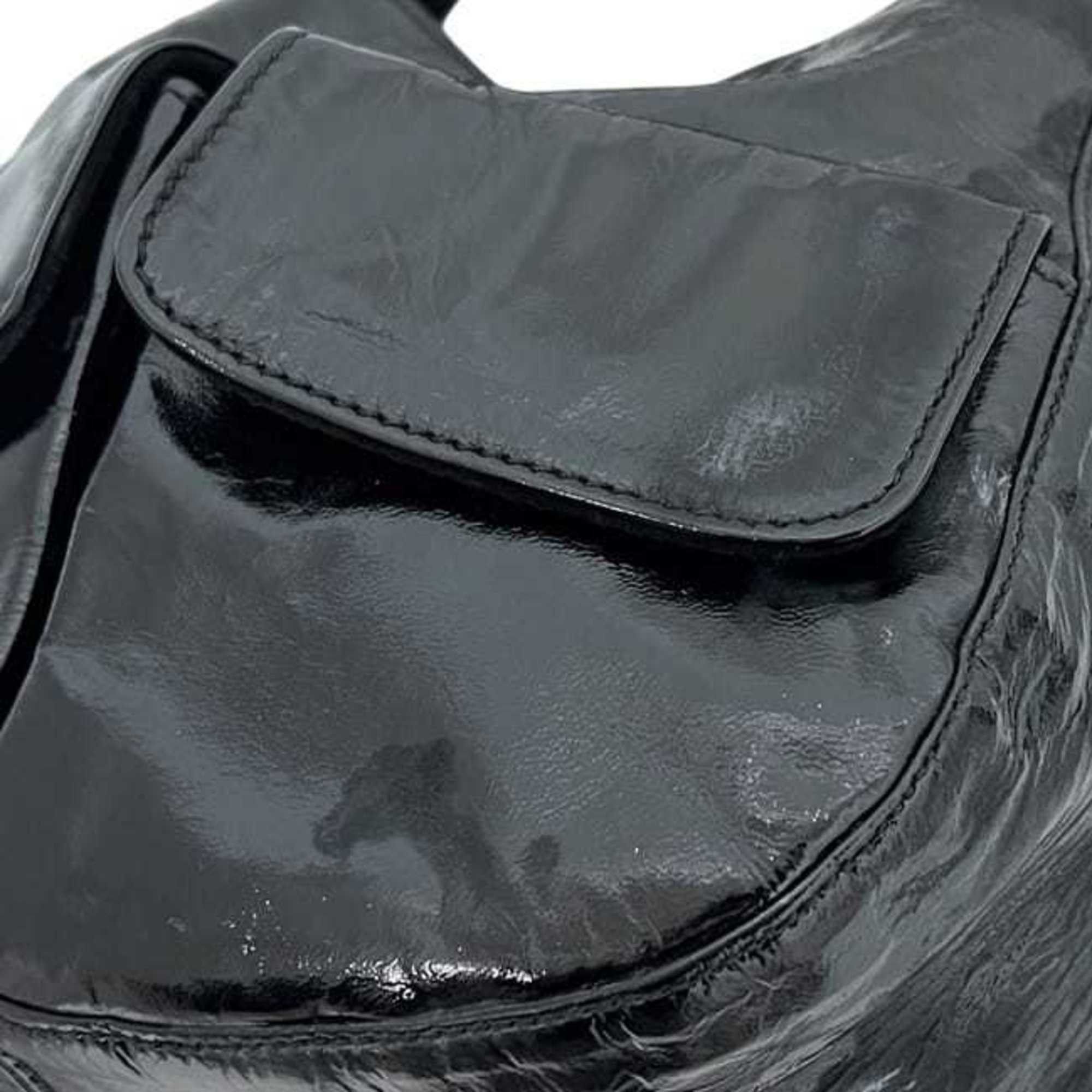 Prada Prada handbag ec-24825 black NERO VERNI CE SPORT B6026 patent 51 PRADA tote bag in coated leather with side panels Size ONE SIZE - 5 Thumbnail