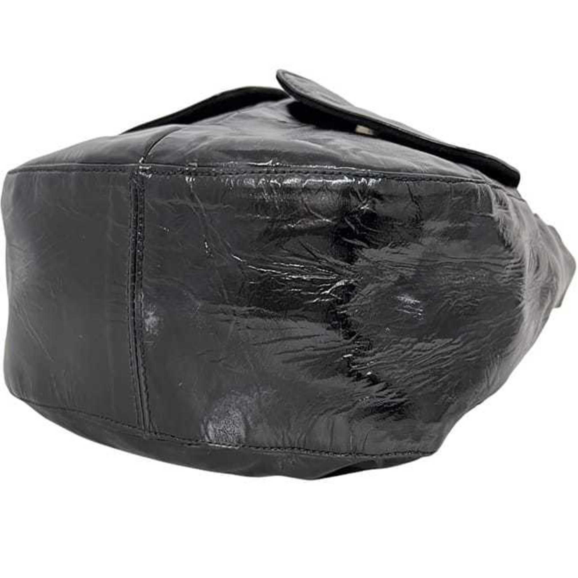 Prada Prada handbag ec-24825 black NERO VERNI CE SPORT B6026 patent 51 PRADA tote bag in coated leather with side panels Size ONE SIZE - 10 Thumbnail