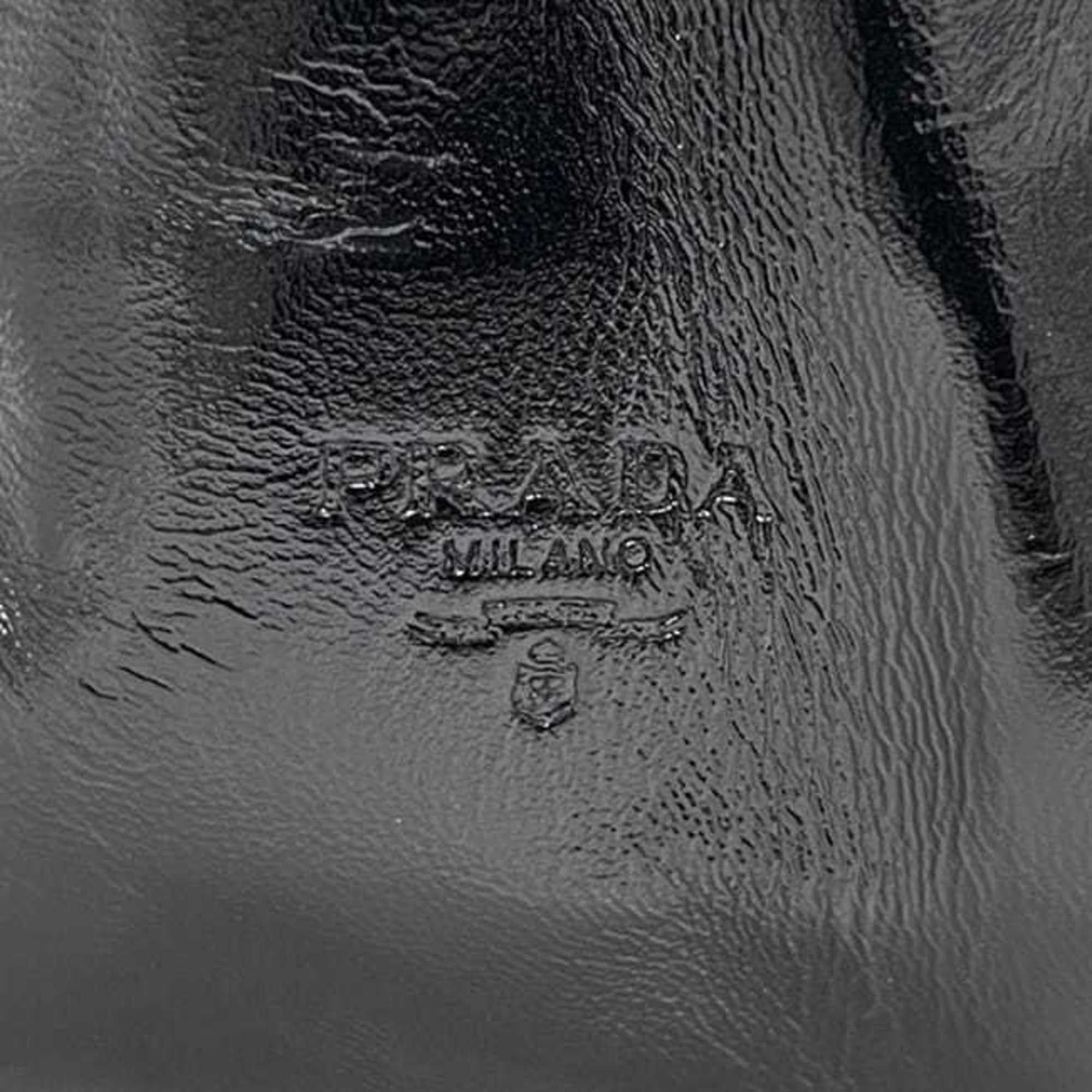 Prada Prada handbag ec-24825 black NERO VERNI CE SPORT B6026 patent 51 PRADA tote bag in coated leather with side panels Size ONE SIZE - 8 Thumbnail