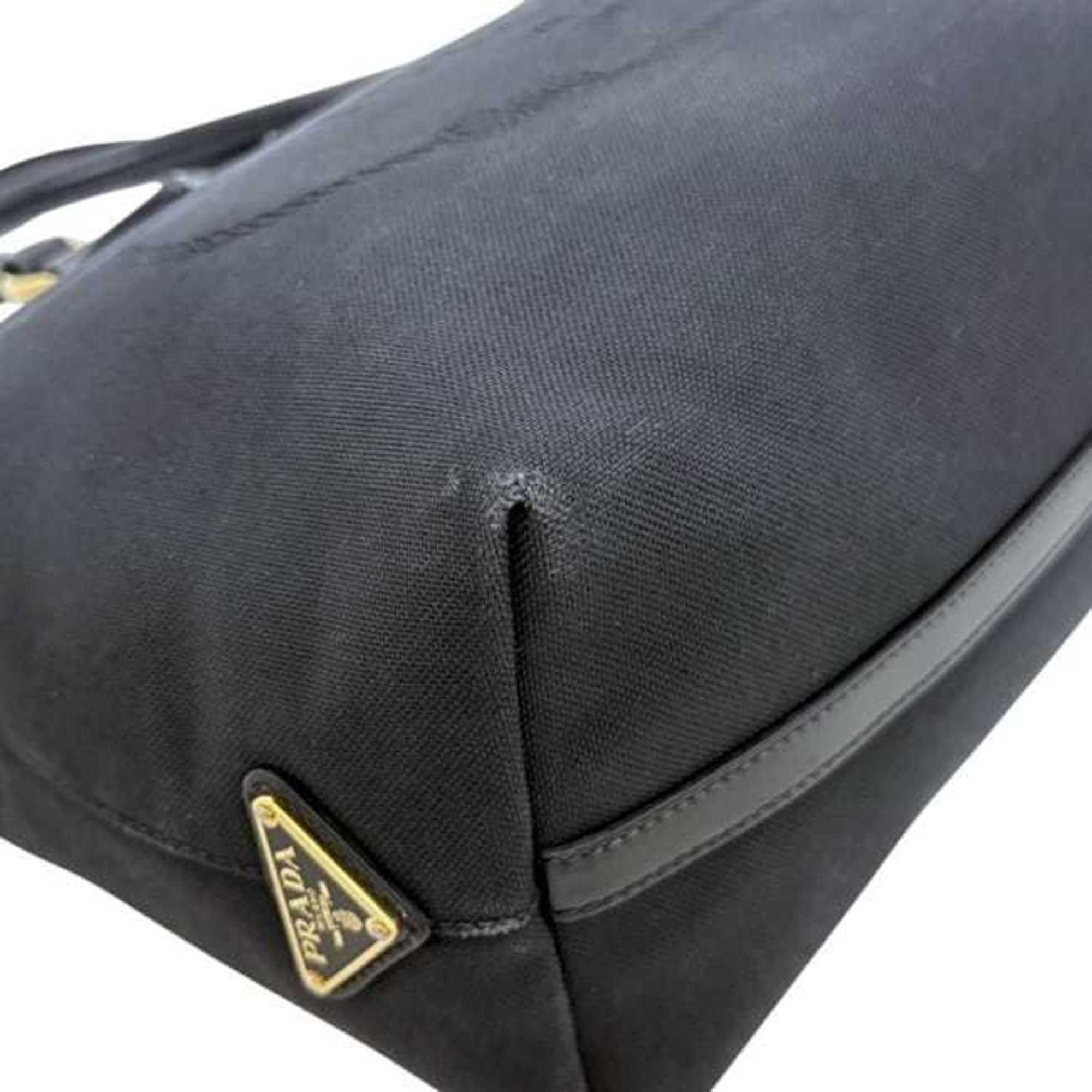 Prada Prada 2-way bag f-24800 Black NERO 1BA579 Jacquard canvas and leather 197/B PRADA shoulder bag, tote crossbody black, women's, embroidered Size ONE SIZE - 10 Thumbnail