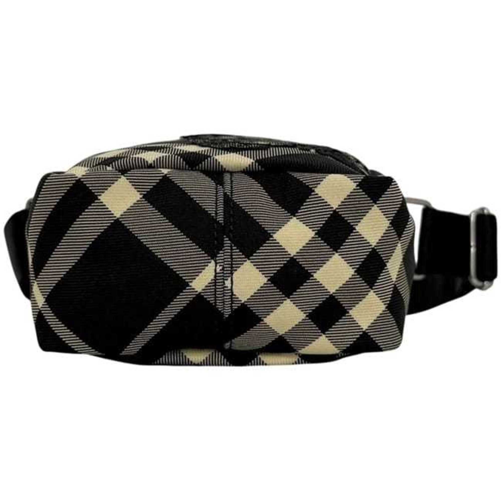 Burberry Burberry Shoulder Bag ec-24877 Black Classic Check 8097636 Unused Canvas Leather Crossbody with Pattern and Patch, Smartphone Pochette Size ONE SIZE - 7 Thumbnail