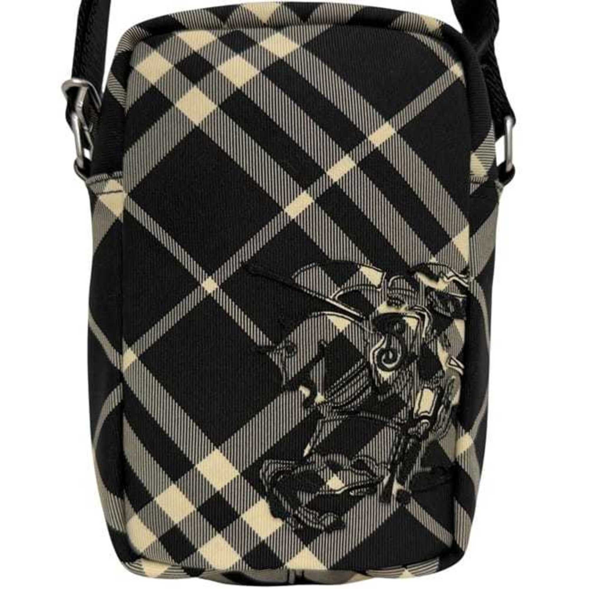 Burberry Burberry Shoulder Bag ec-24877 Black Classic Check 8097636 Unused Canvas Leather Crossbody with Pattern and Patch, Smartphone Pochette Size ONE SIZE - 4 Thumbnail